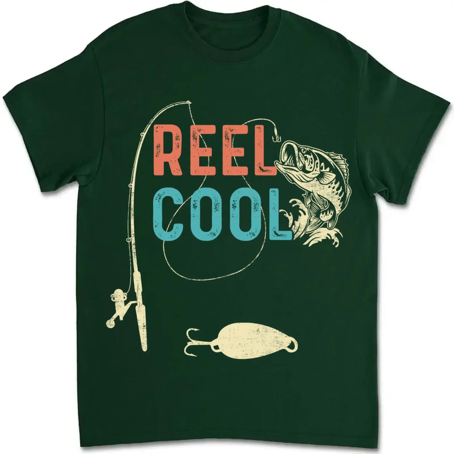 Reel Cool Dad Fishing Shirt – Personalized T-Shirt or Hoodie – Fun Father’s Day Gift for Dad, Grandpa, or Papa Ezcustomize