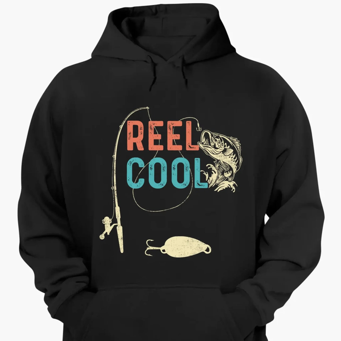 Reel Cool Dad Fishing Shirt – Personalized T-Shirt or Hoodie – Fun Father’s Day Gift for Dad, Grandpa, or Papa Ezcustomize