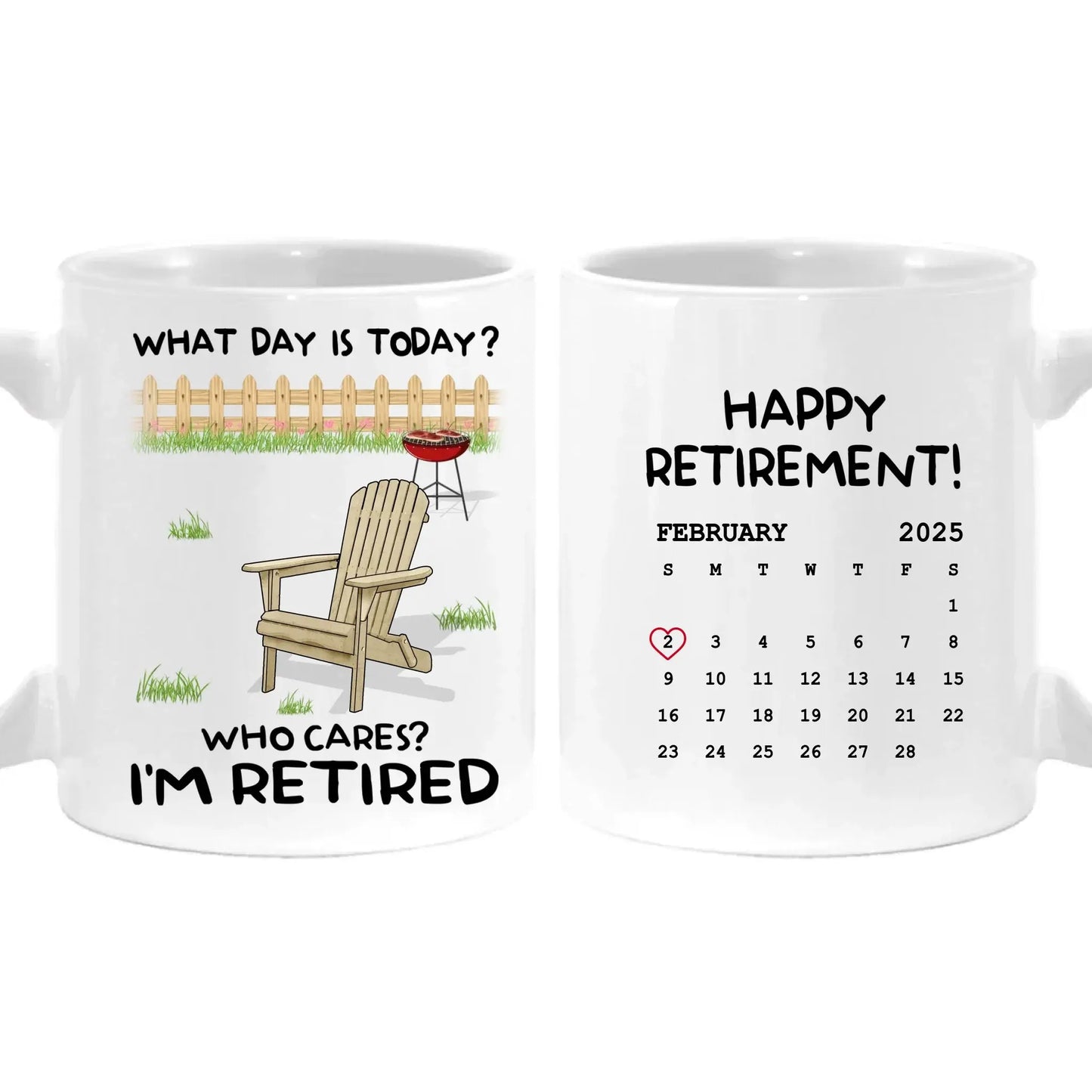 Retirement Gift What Day Is Today Calendar Personalized Mug Ezcustomize