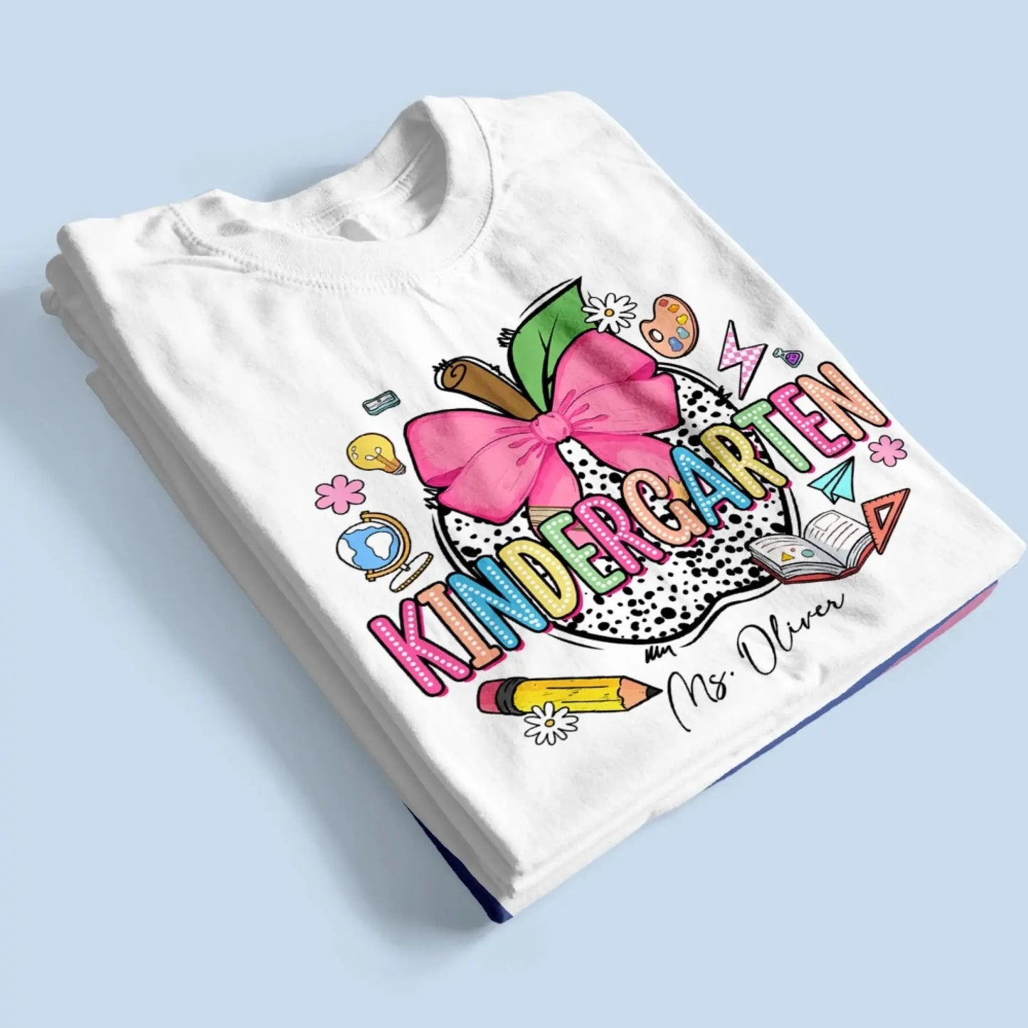 Retro Back To School Coquette Pencil – Personalized First Day Of School Shirt- Outfit for Pre-K, Kindergarten, 1st–4th Grade Ezcustomize