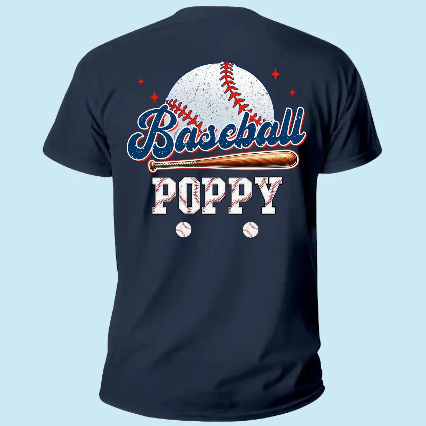 Retro Baseball Dad & Kids Shirt – Personalized T-Shirt – Custom Gift for Proud Baseball Dads/Grandpas with Kids’ Names Ezcustomize