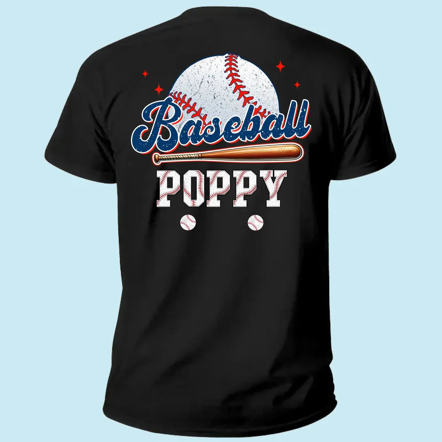 Retro Baseball Dad & Kids Shirt – Personalized T-Shirt – Custom Gift for Proud Baseball Dads/Grandpas with Kids’ Names Ezcustomize