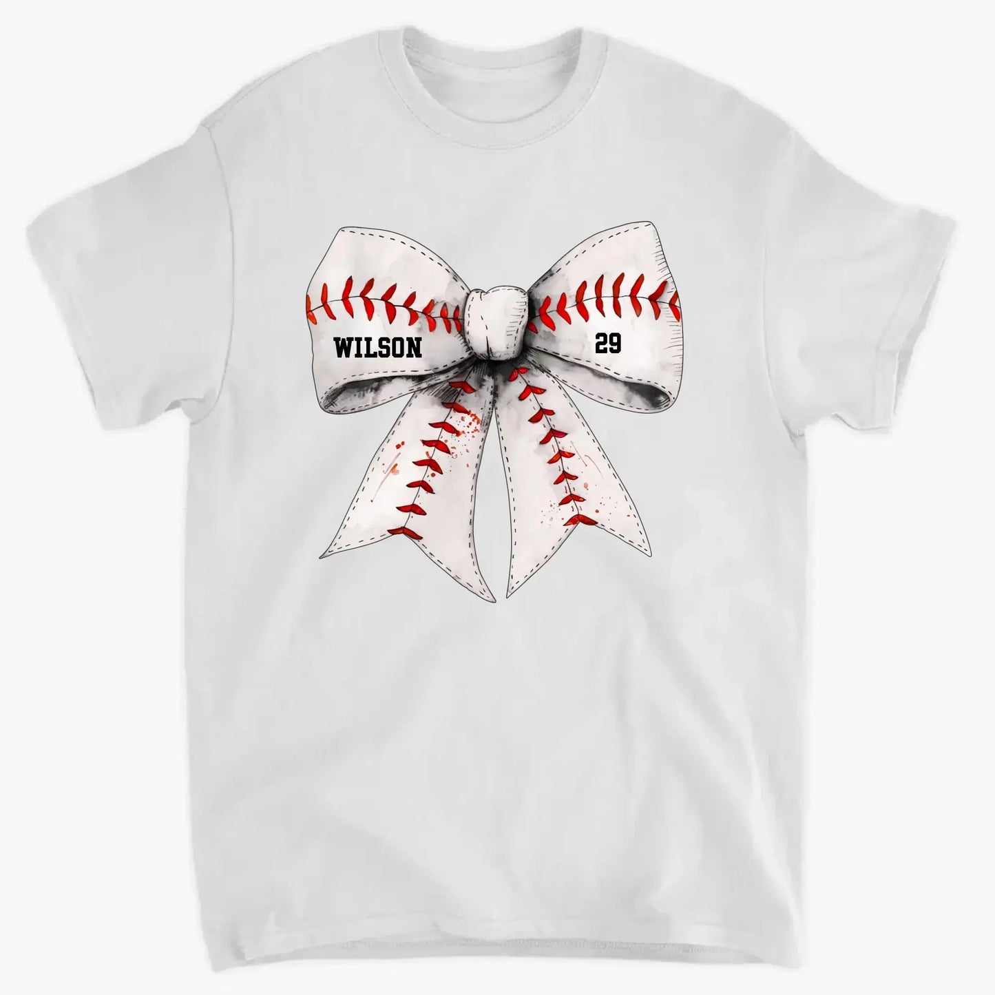 Retro Coquette Softball Bow - Personalized T-Shirt, Gift for Baseball/Softball Mom, Sport Mom Shirt Ezcustomize