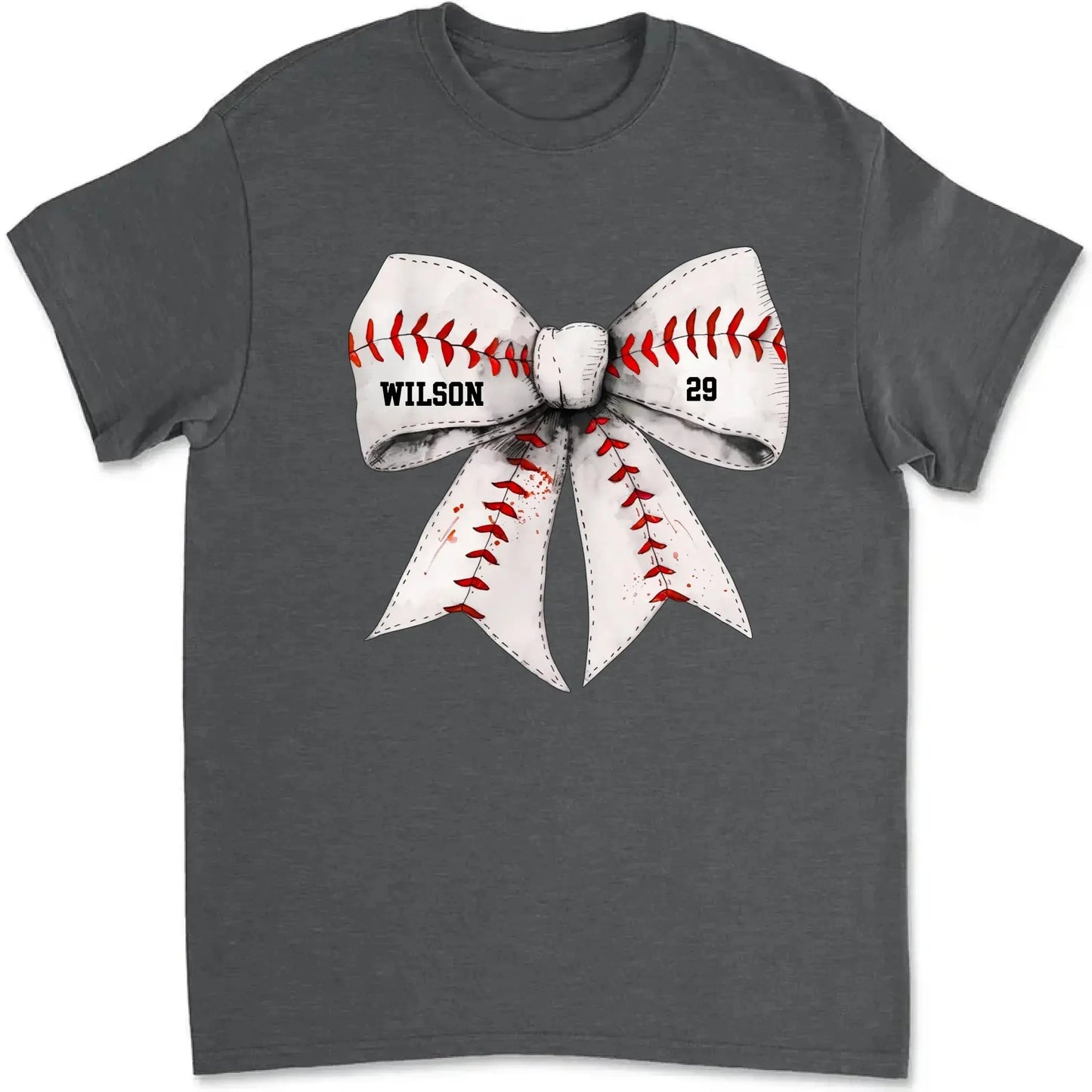Retro Coquette Softball Bow - Personalized T-Shirt, Gift for Baseball/Softball Mom, Sport Mom Shirt Ezcustomize
