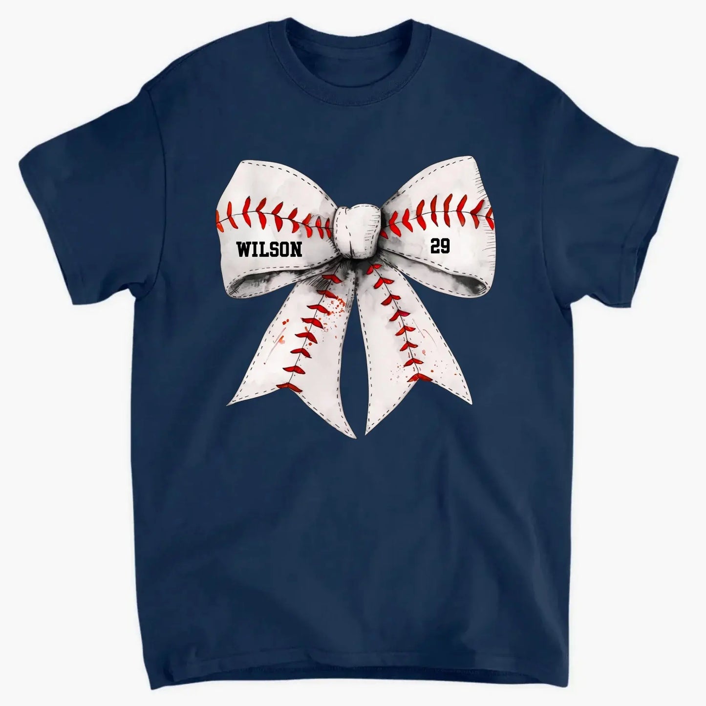 Retro Coquette Softball Bow - Personalized T-Shirt, Gift for Baseball/Softball Mom, Sport Mom Shirt Ezcustomize