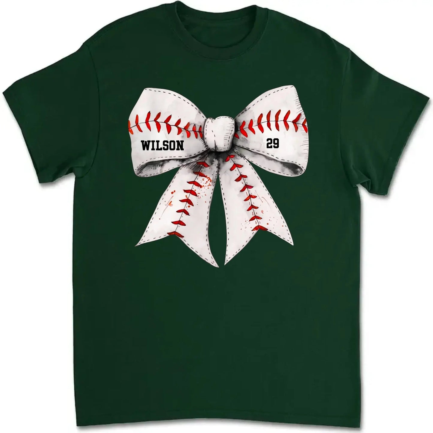Retro Coquette Softball Bow - Personalized T-Shirt, Gift for Baseball/Softball Mom, Sport Mom Shirt Ezcustomize