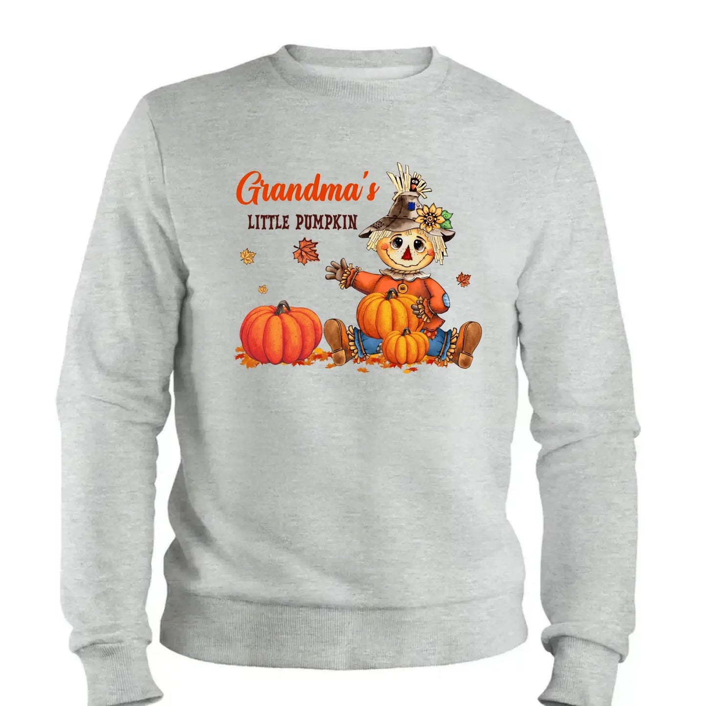 Scarecrow Grandma Pumpkin Shirt – Personalized Fall T-Shirt with Grandkids' Names – Autumn Gift for Nana, Mimi, Mom, Wife Ezcustomize