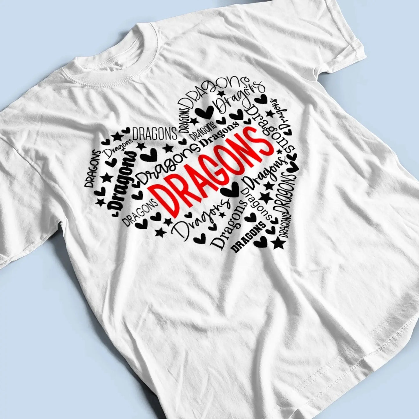 School Mascot Heart Design – Personalized Teacher T-Shirt – Thoughtful Custom Gift for Educators, Coaches & Staff Ezcustomize