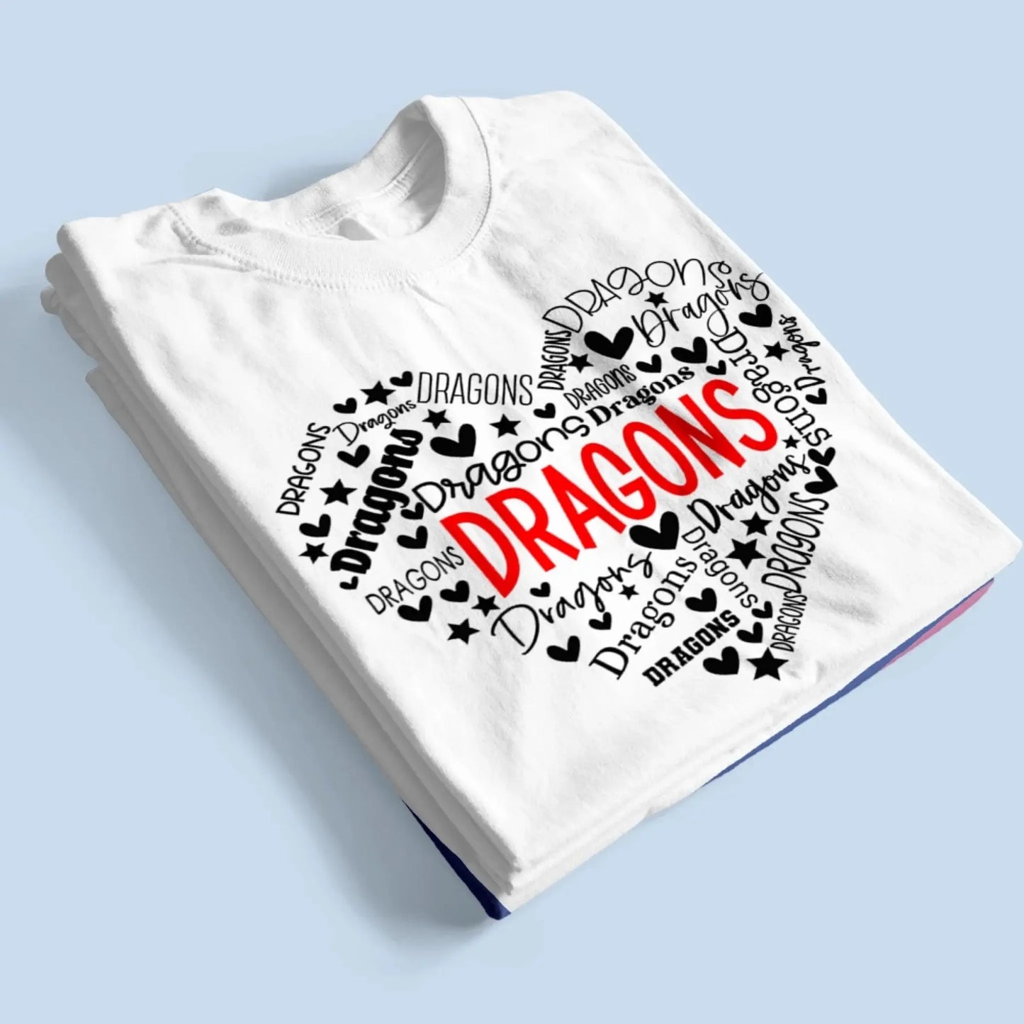School Mascot Heart Design – Personalized Teacher T-Shirt – Thoughtful Custom Gift for Educators, Coaches & Staff Ezcustomize
