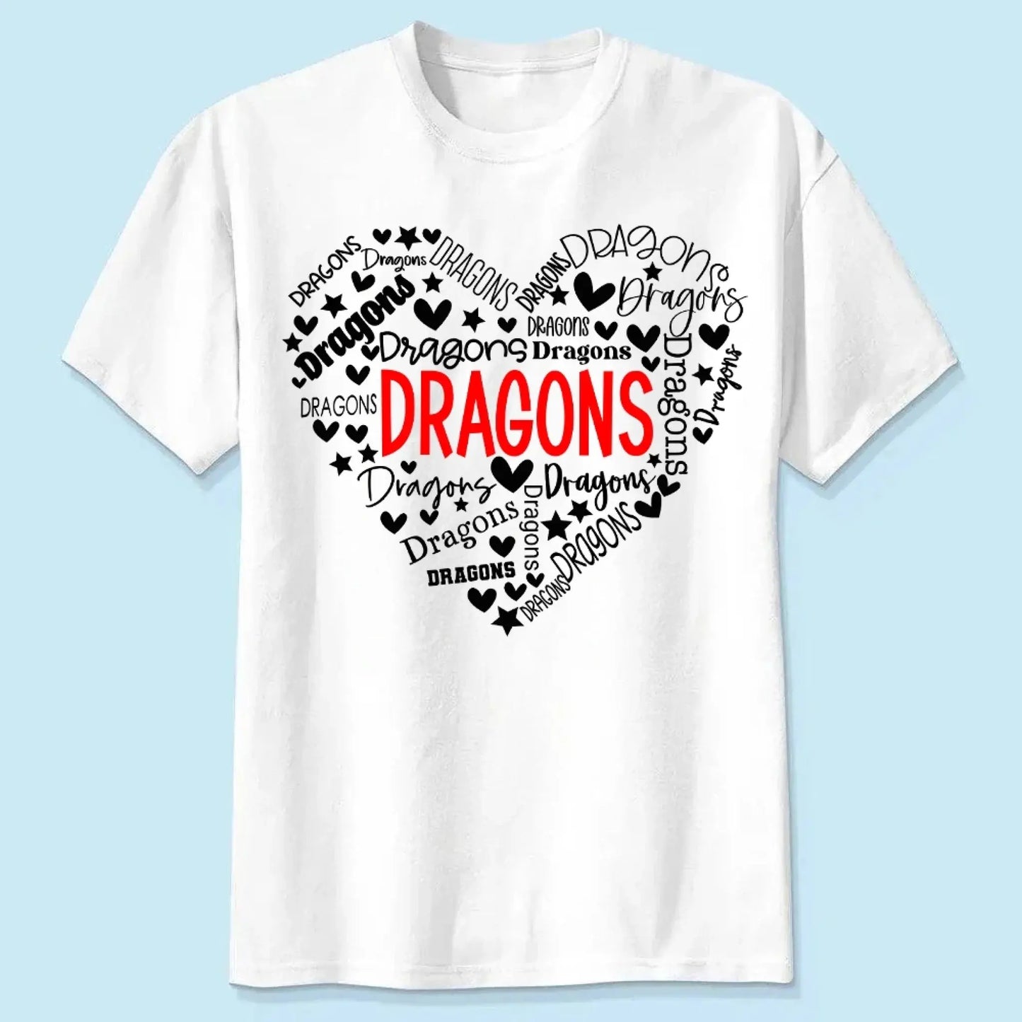 School Mascot Heart Design – Personalized Teacher T-Shirt – Thoughtful Custom Gift for Educators, Coaches & Staff Ezcustomize