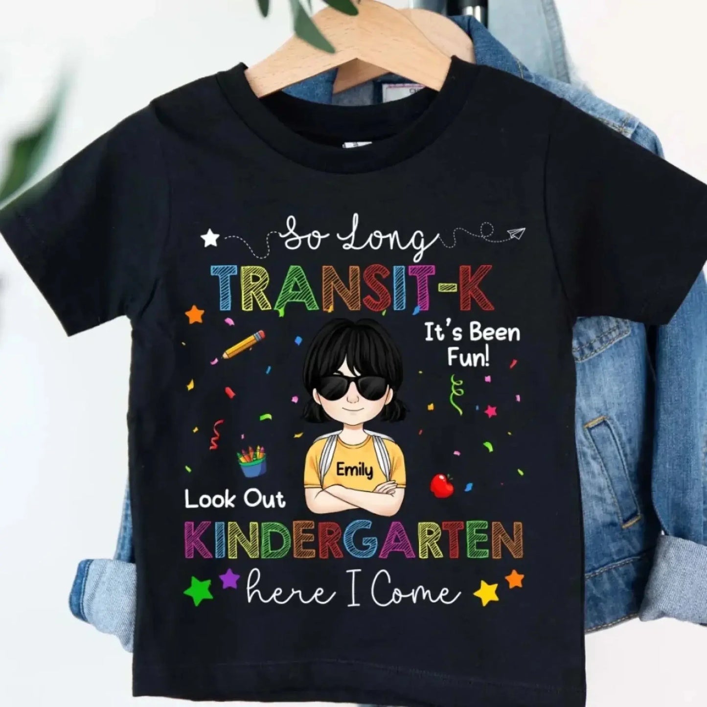 So Long Kindergarten Custom Shirt - Graduation Gift for Kids Moving to 1st Grade - Personalized Graduation Youth T-Shirt Ezcustomize