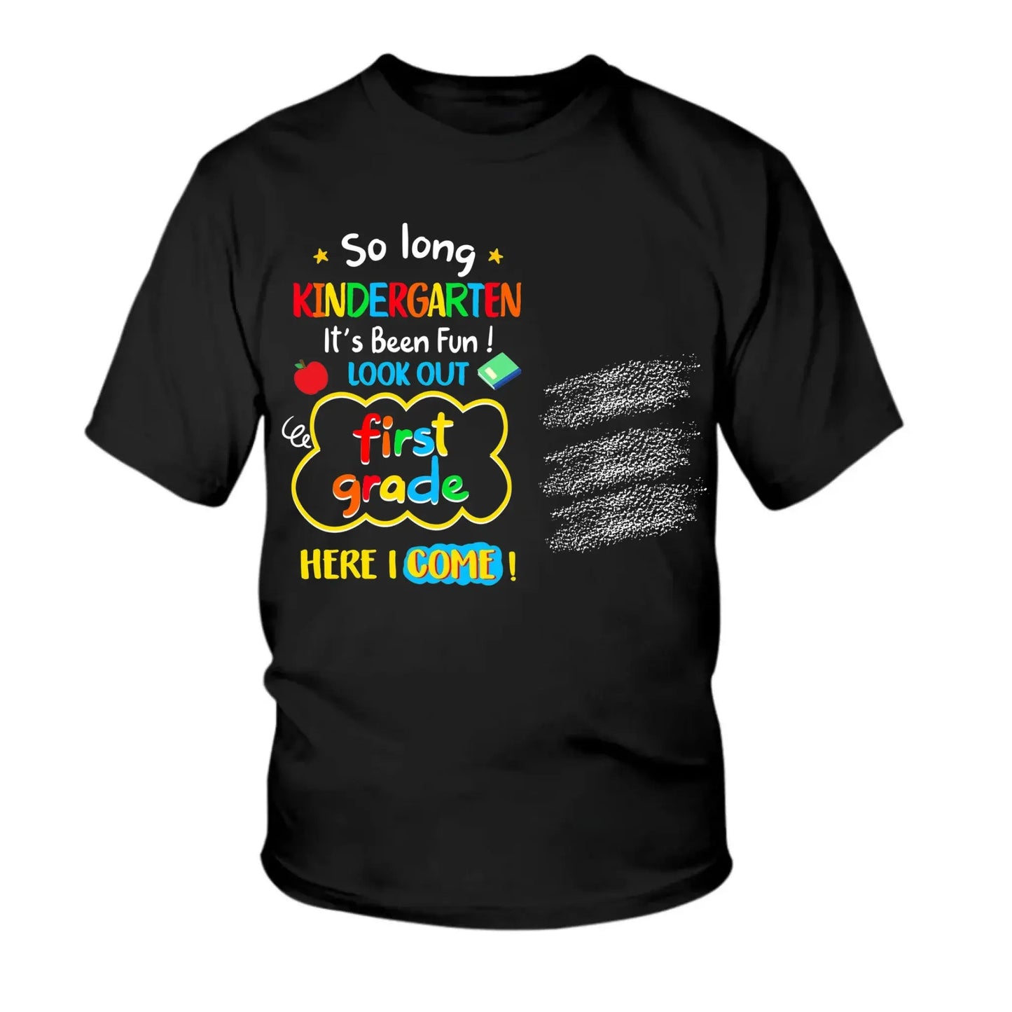So Long Kindergarten, Look Out 1st Grade Here I Come T-Shirt | Personalized Youth Shirt | Custom Graduation Gift for Kids Ezcustomize