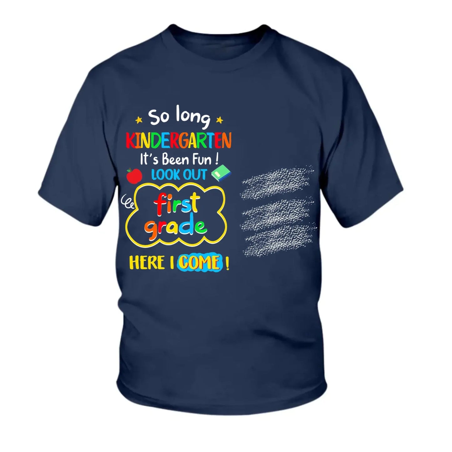 So Long Kindergarten, Look Out 1st Grade Here I Come T-Shirt | Personalized Youth Shirt | Custom Graduation Gift for Kids Ezcustomize