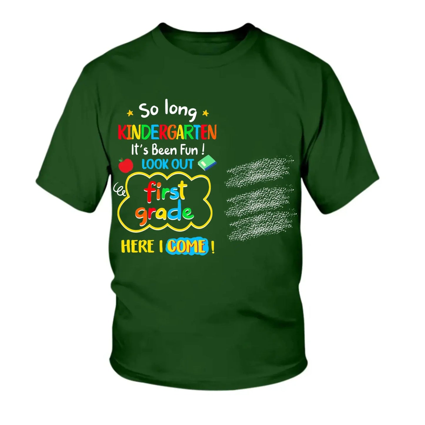 So Long Kindergarten, Look Out 1st Grade Here I Come T-Shirt | Personalized Youth Shirt | Custom Graduation Gift for Kids Ezcustomize
