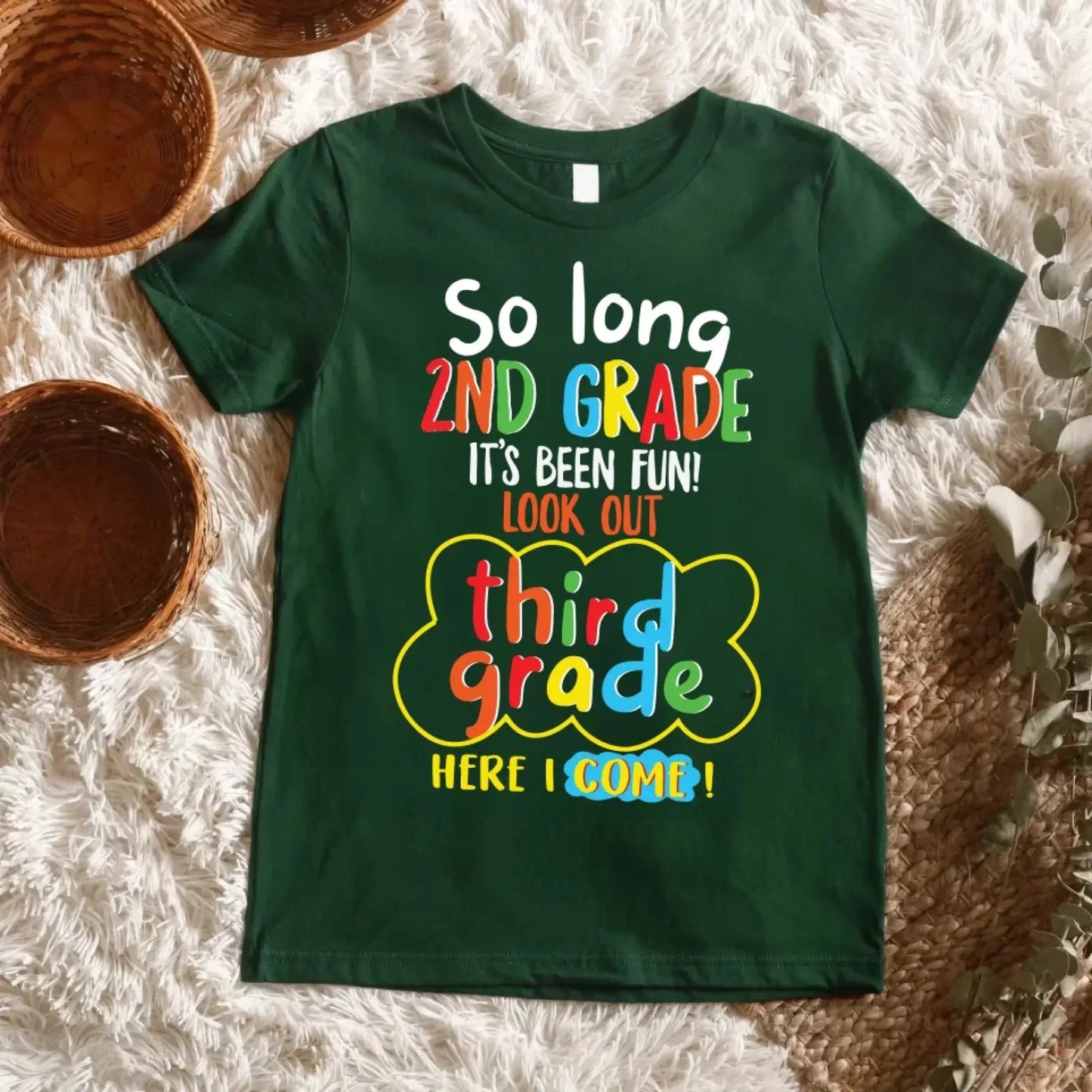 So Long Kindergarten, Look Out 1st Grade Shirt – Personalized Youth Tee – Custom Graduation Gift for Kids Ezcustomize