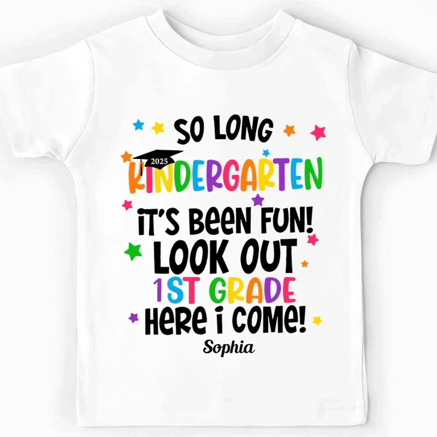 So Long Pre-K It’s Been Fun Shirt – Personalized Pre-K Graduation Gift for Kids – Custom 2025 Preschool T-Shirt Ezcustomize