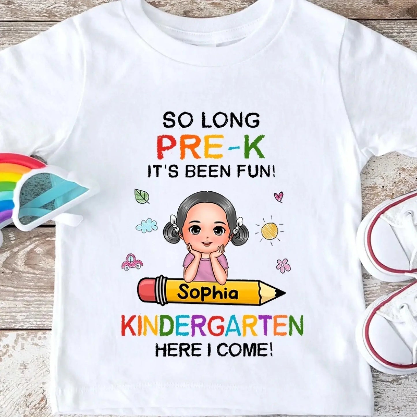 So Long Pre-K It’s Been Fun – Personalized Graduation Shirt 2025 for Pre-K, Kindergarten & Primary School Kids Ezcustomize