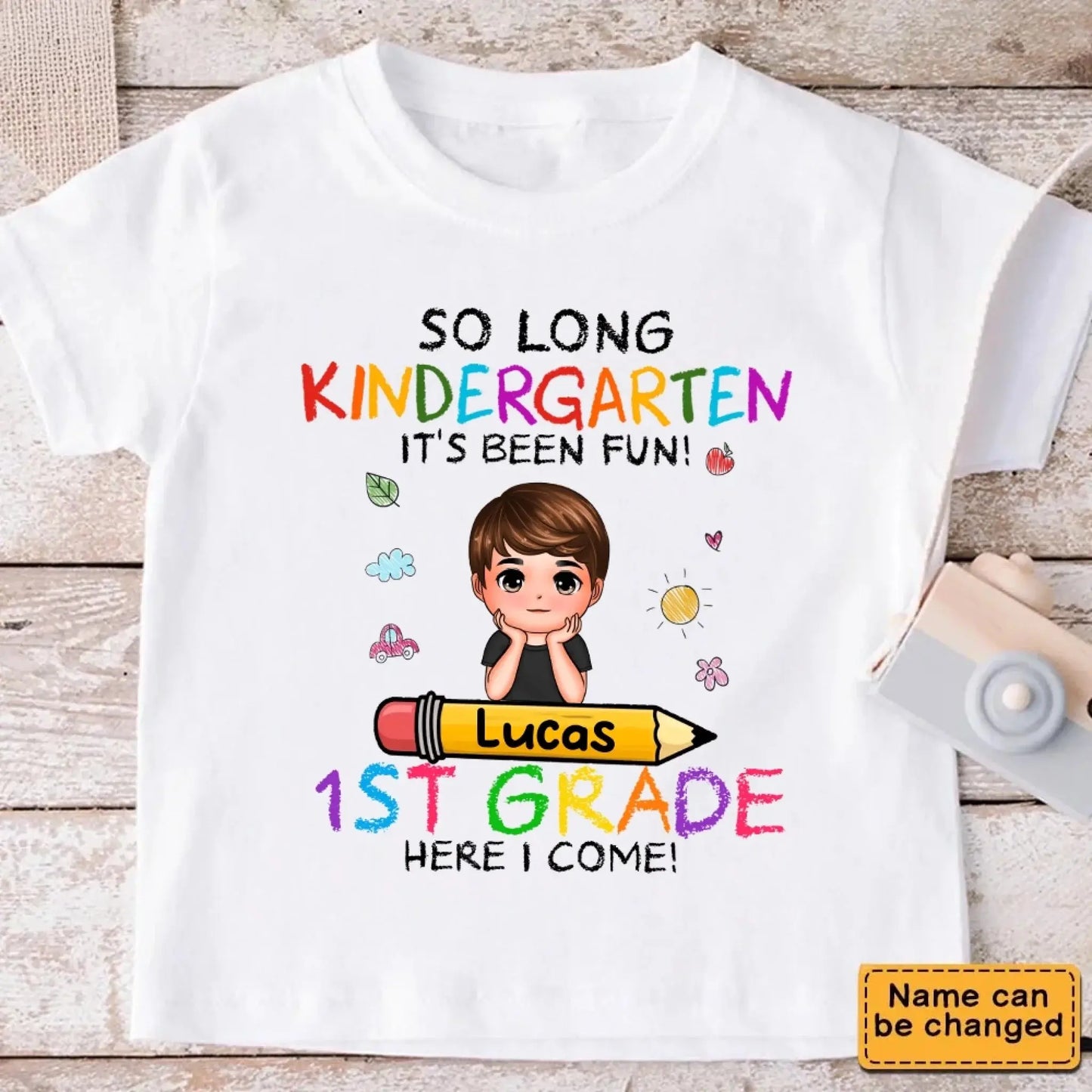 So Long Pre-K, It’s Been Fun – Personalized T-Shirt – 2025 Graduation Gift for Kids Moving to Kindergarten Ezcustomize
