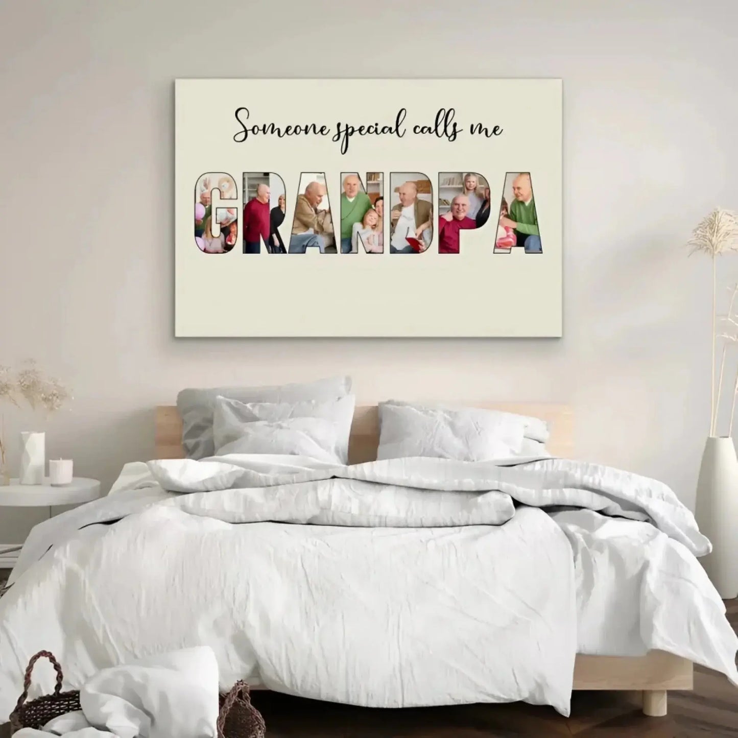 "Someone Special Calls Me Grandpa" Personalized Poster/Canvas - Unique Gift for Grandpa Ezcustomize