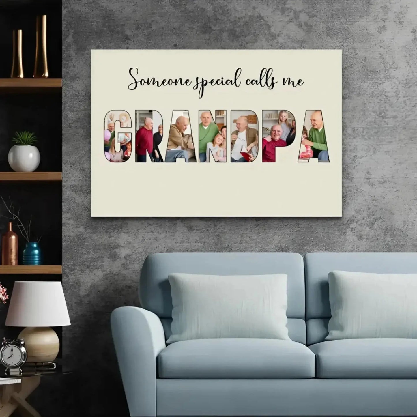 "Someone Special Calls Me Grandpa" Personalized Poster/Canvas - Unique Gift for Grandpa Ezcustomize