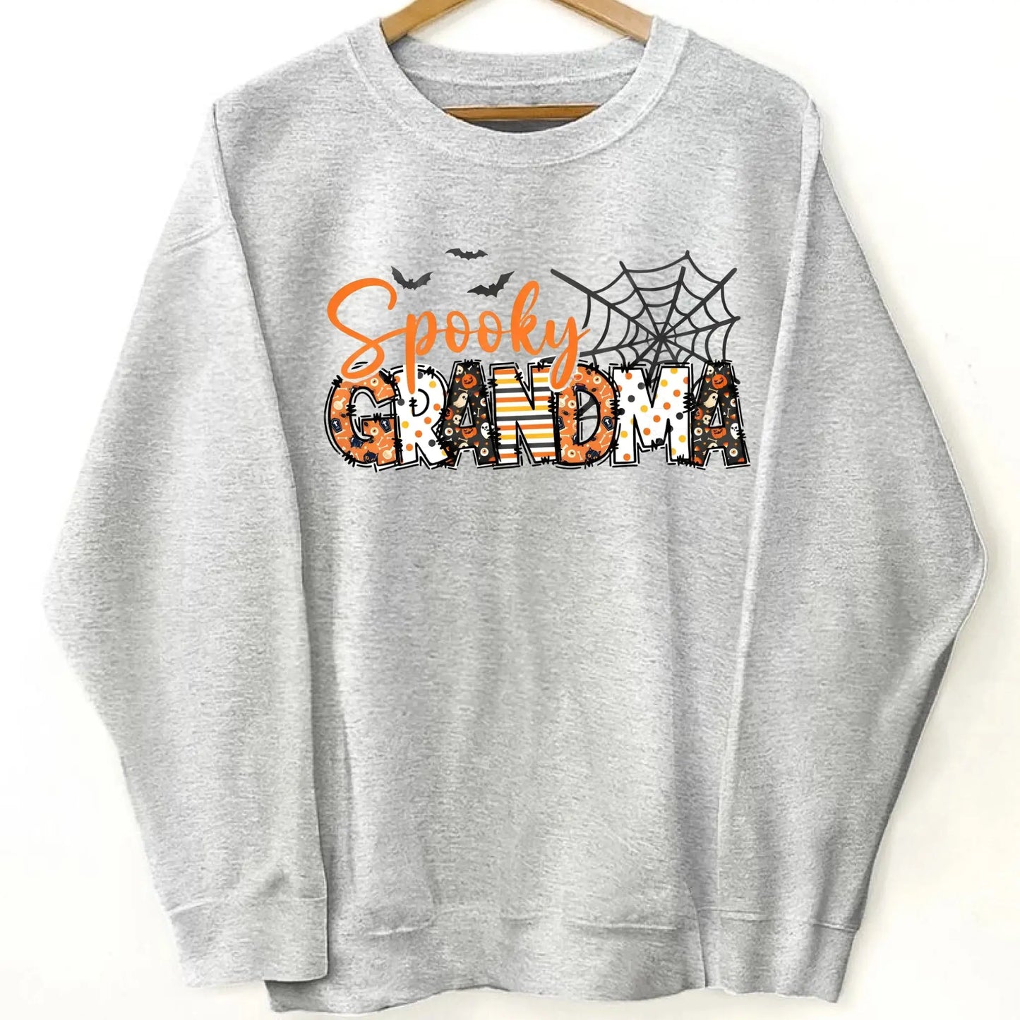 Spooky Mama Halloween Sweatshirt – Personalized Fall Shirt with Kids’ Names on Sleeve – Custom Halloween Gift for Mom Ezcustomize