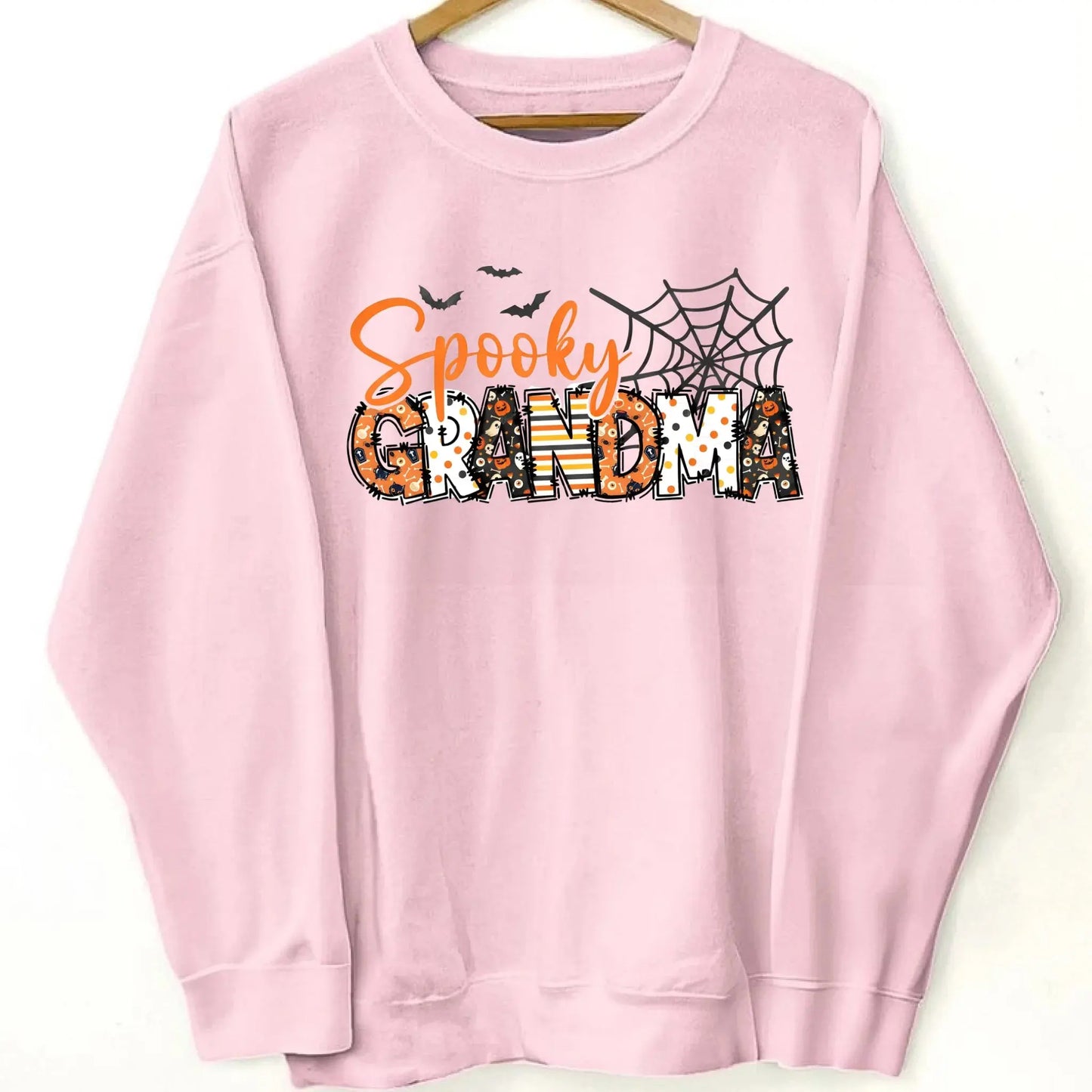 Spooky Mama Halloween Sweatshirt – Personalized Fall Shirt with Kids’ Names on Sleeve – Custom Halloween Gift for Mom Ezcustomize