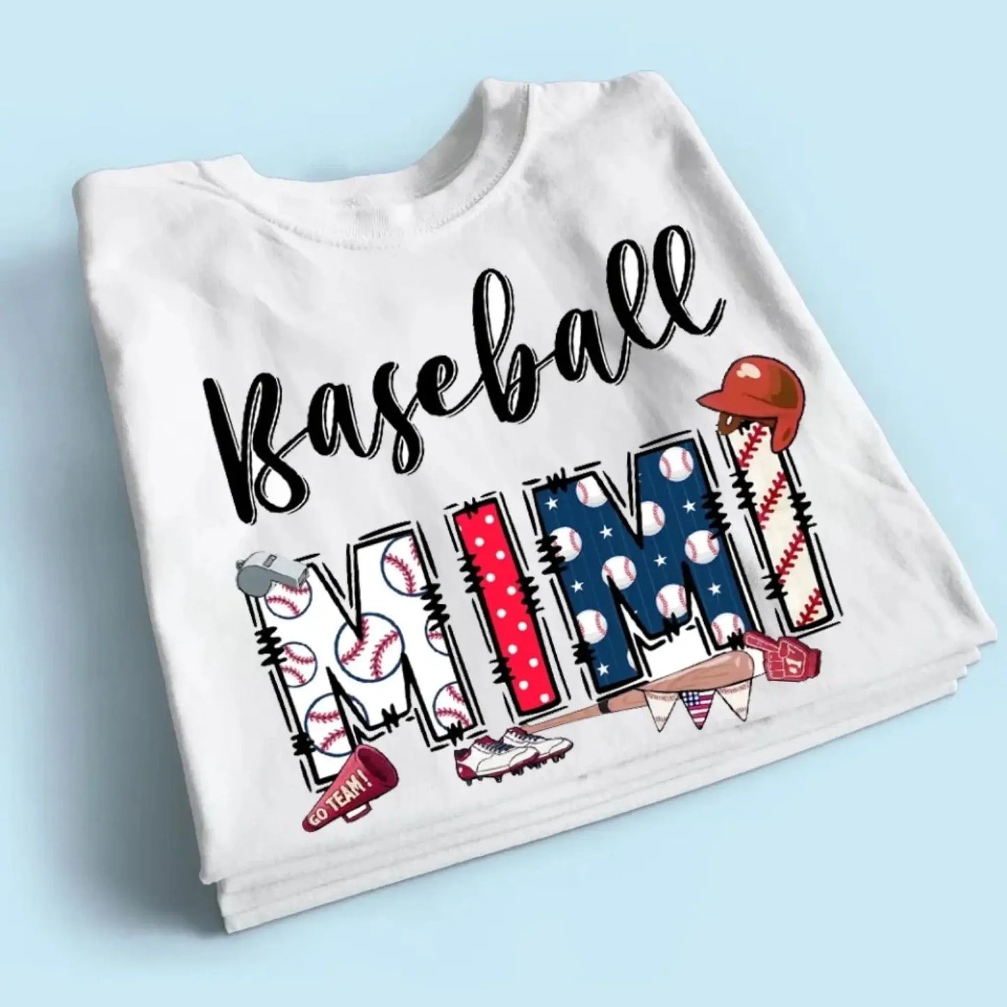 Sports Grandma Shirt – Personalized Baseball T-Shirt with Kid’s Name – Custom Gift for Grandma or Mom Who Loves the Game Ezcustomize