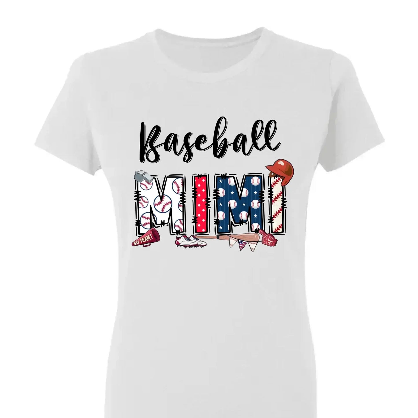 Sports Grandma Shirt – Personalized Baseball T-Shirt with Kid’s Name – Custom Gift for Grandma or Mom Who Loves the Game Ezcustomize