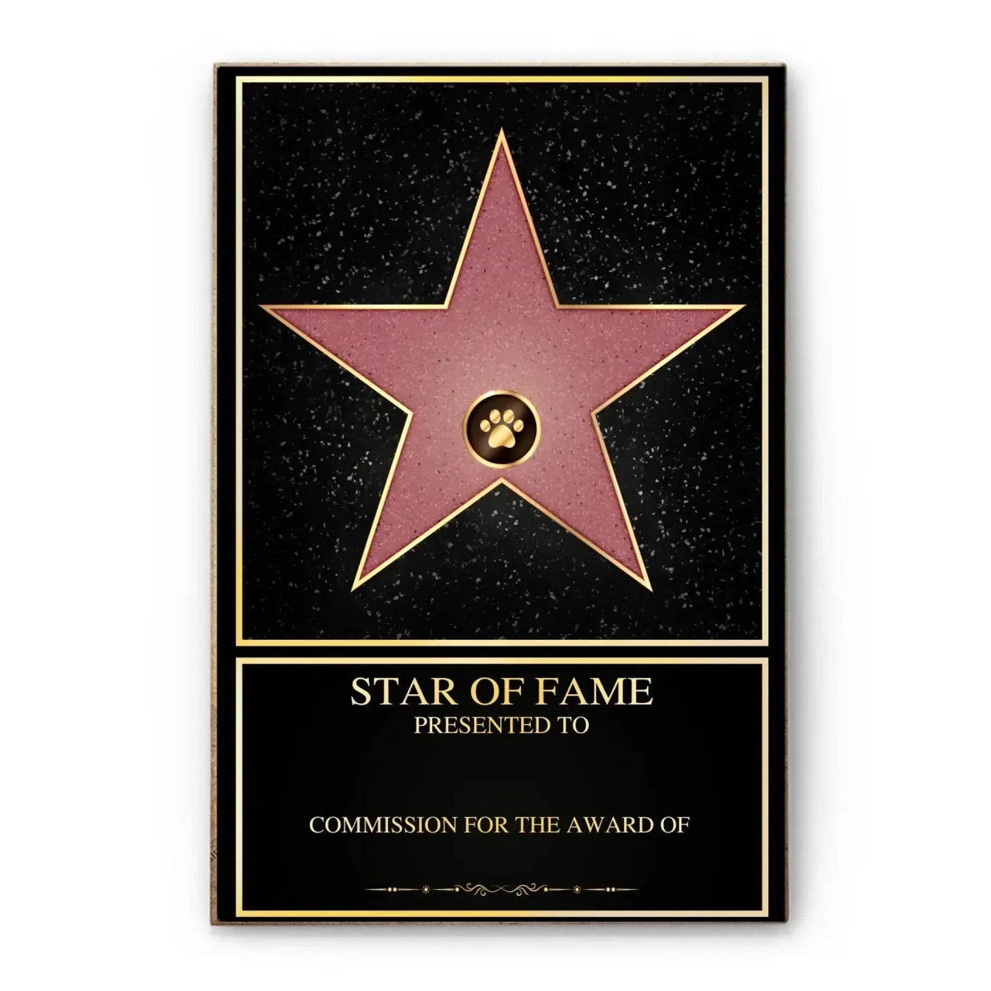Star of Fame Custom Canvas – Personalized Hollywood Walk of Fame Style Poster Gift for Celebrity Fans, Friends, or Pets Ezcustomize