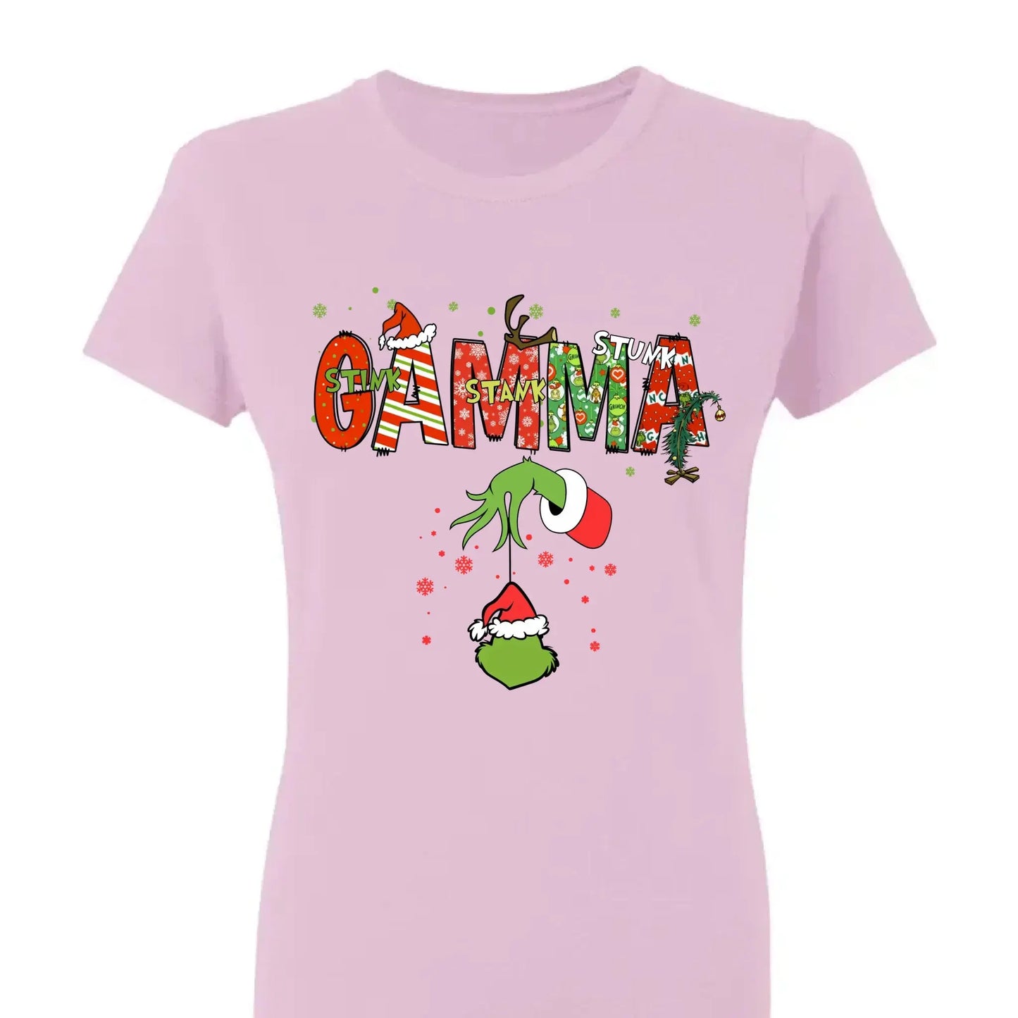Stink Stank Stunk Grandma Shirt – Personalized Christmas T-Shirt with Kids’ Names – Funny Holiday Gift for Mom, Nana, Gigi Ezcustomize