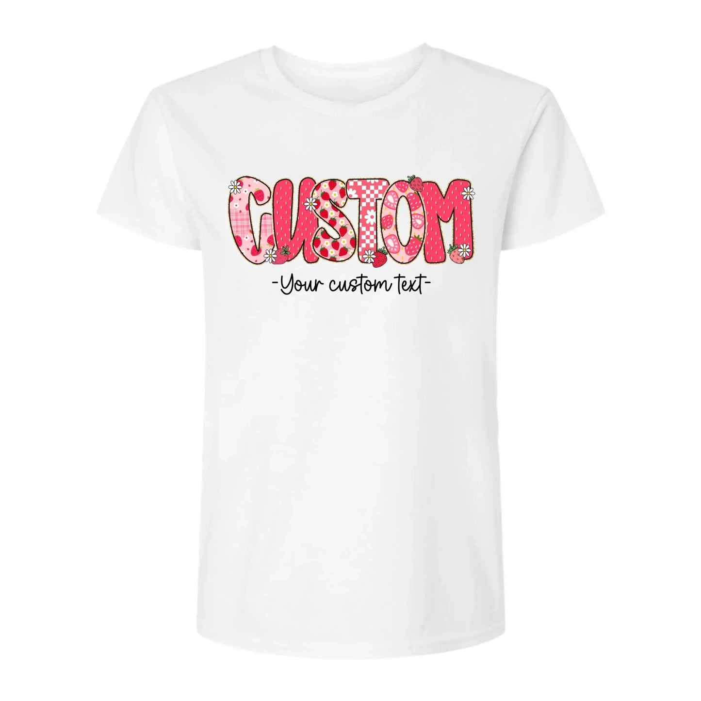 Strawberry Teacher Shirt with Custom Title and Name – Cute Personalized Gift for Teacher, Para, Librarian, Counselor Ezcustomize
