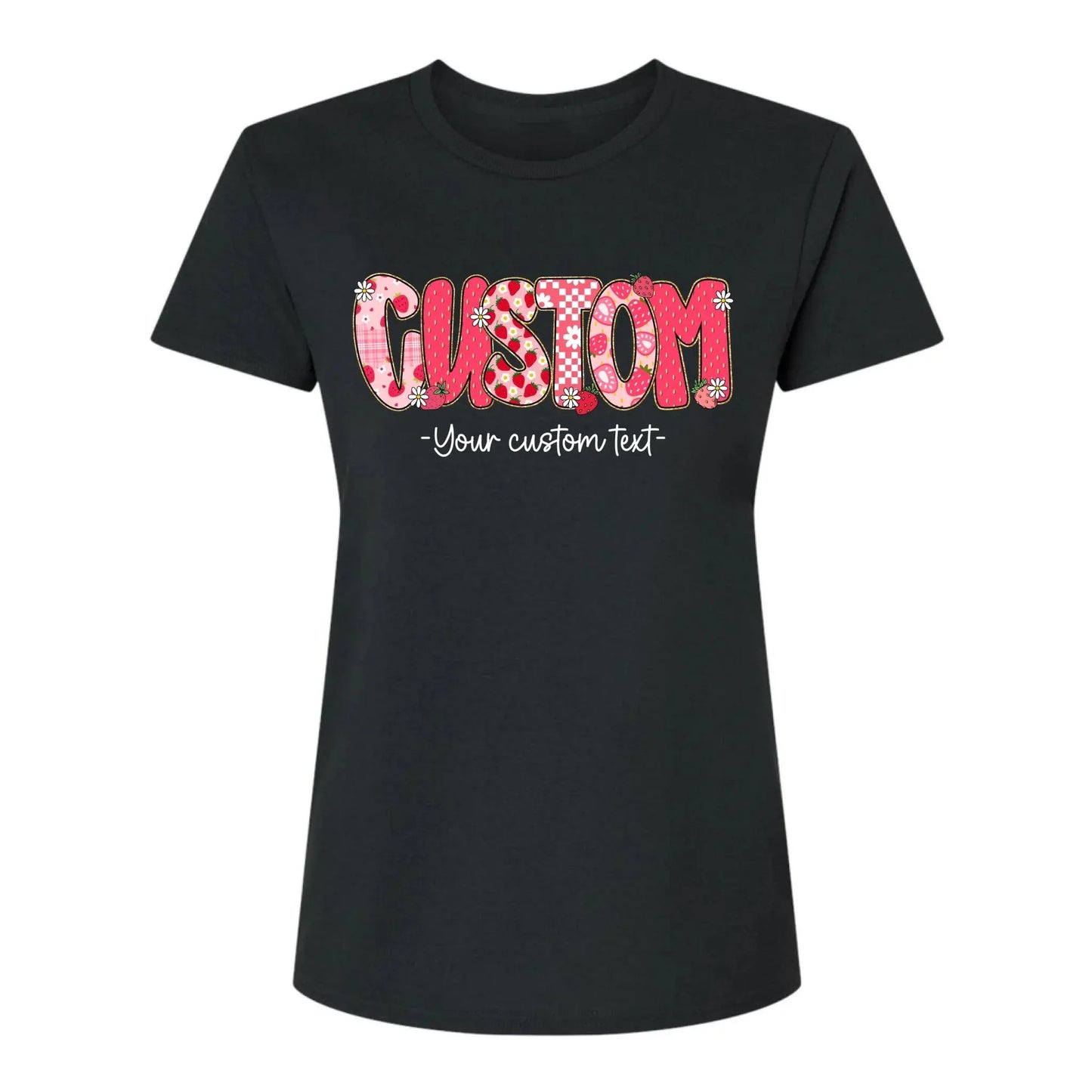 Strawberry Teacher Shirt with Custom Title and Name – Cute Personalized Gift for Teacher, Para, Librarian, Counselor Ezcustomize