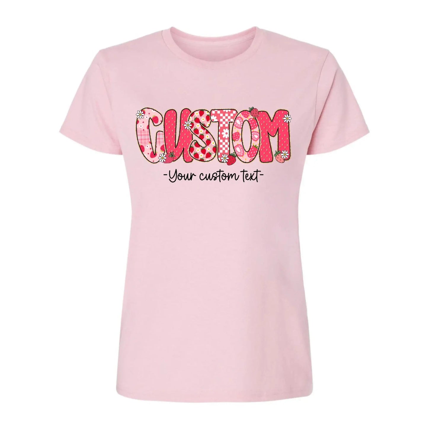 Strawberry Teacher Shirt with Custom Title and Name – Cute Personalized Gift for Teacher, Para, Librarian, Counselor Ezcustomize