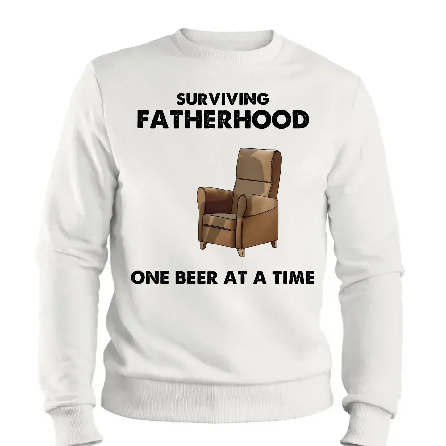 Surviving Fatherhood One Beer at a Time – Personalized T-Shirt – Funny Custom Gift for Grandpa or Papa Ezcustomize