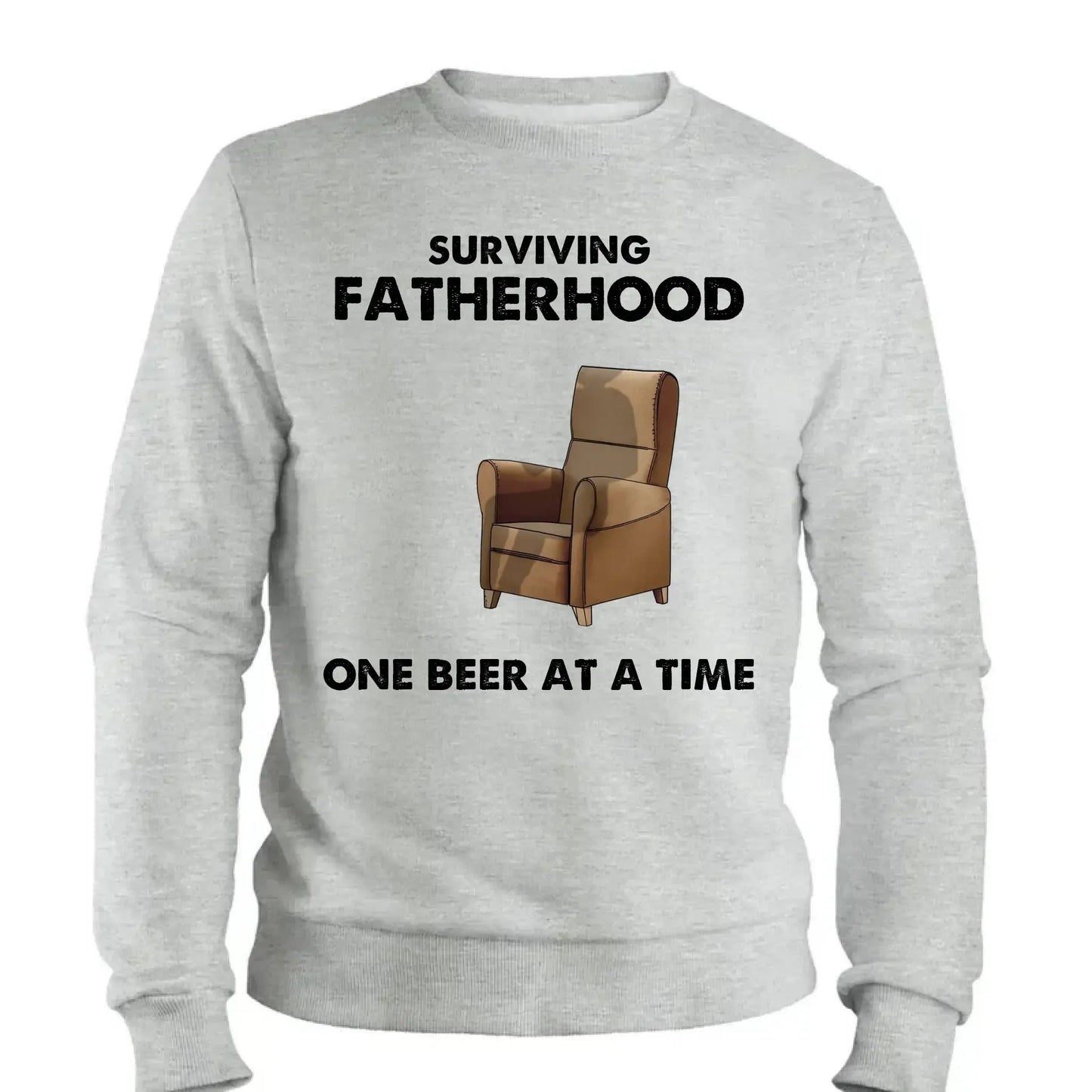 Surviving Fatherhood One Beer at a Time – Personalized T-Shirt – Funny Custom Gift for Grandpa or Papa Ezcustomize