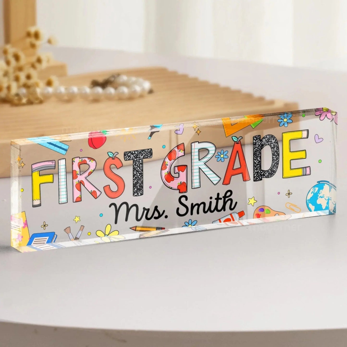 Teaching Custom Grade Teacher Appreciation Back To School - Personalized Name Plate Ezcustomize