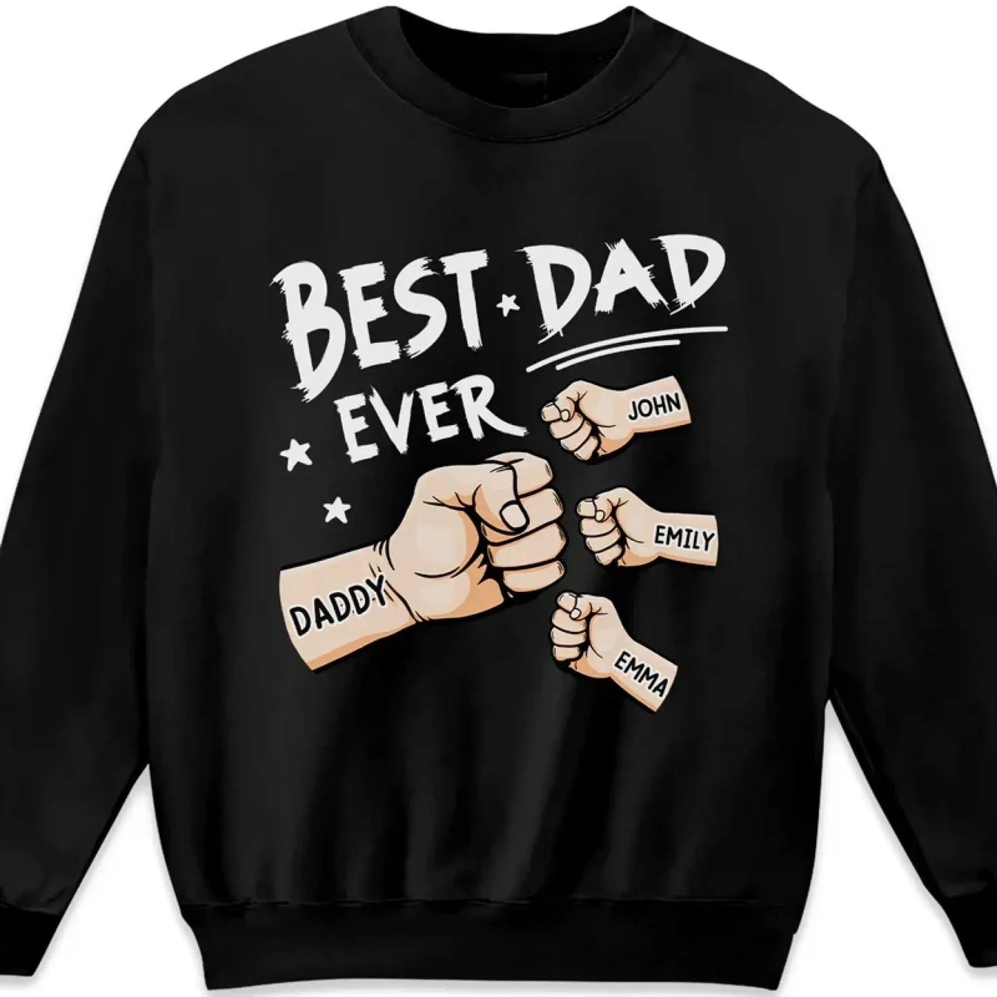 The Best Papa Ever - Family Personalized Custom Unisex T-shirt, Hoodie, Sweatshirt - Father's Day, Birthday Gift For Dad, Grandpa Ezcustomize