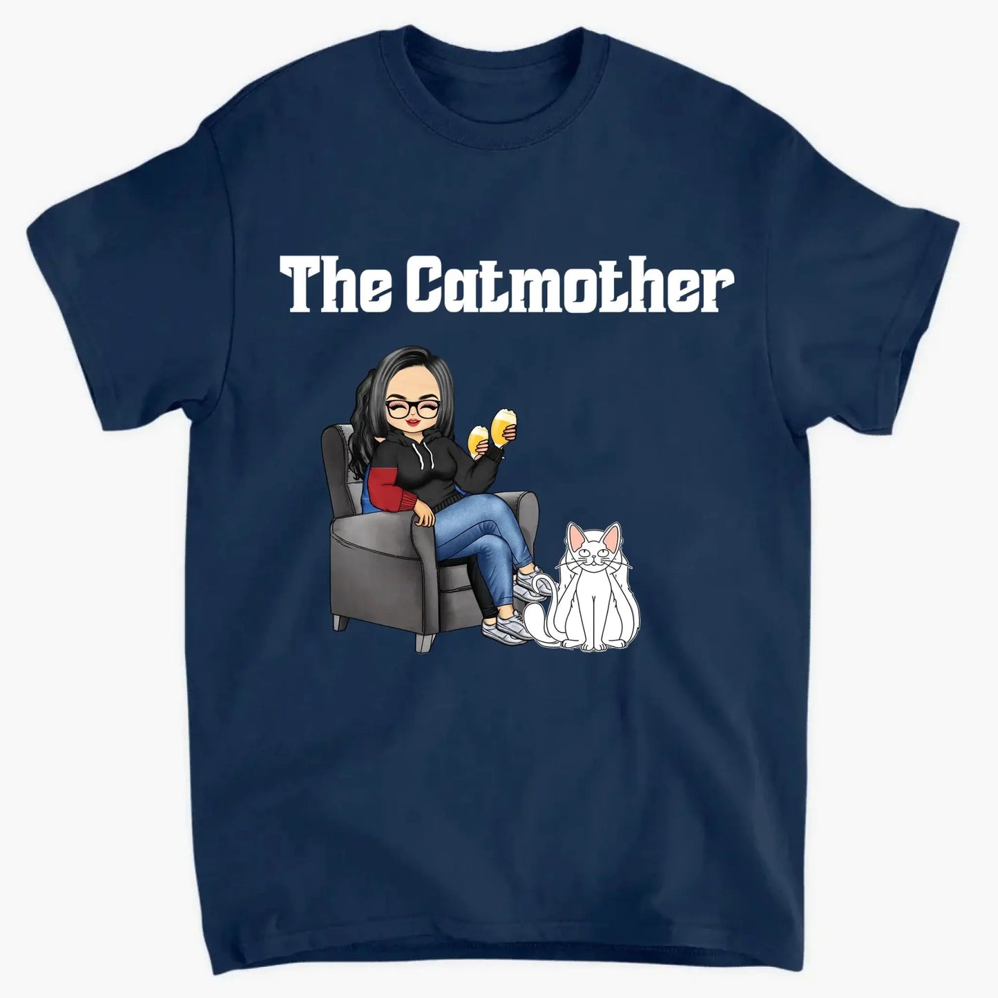 The Cat Mother – Personalized T-Shirt, Custom Gift for Cat Moms & Cat Lovers Ezcustomize