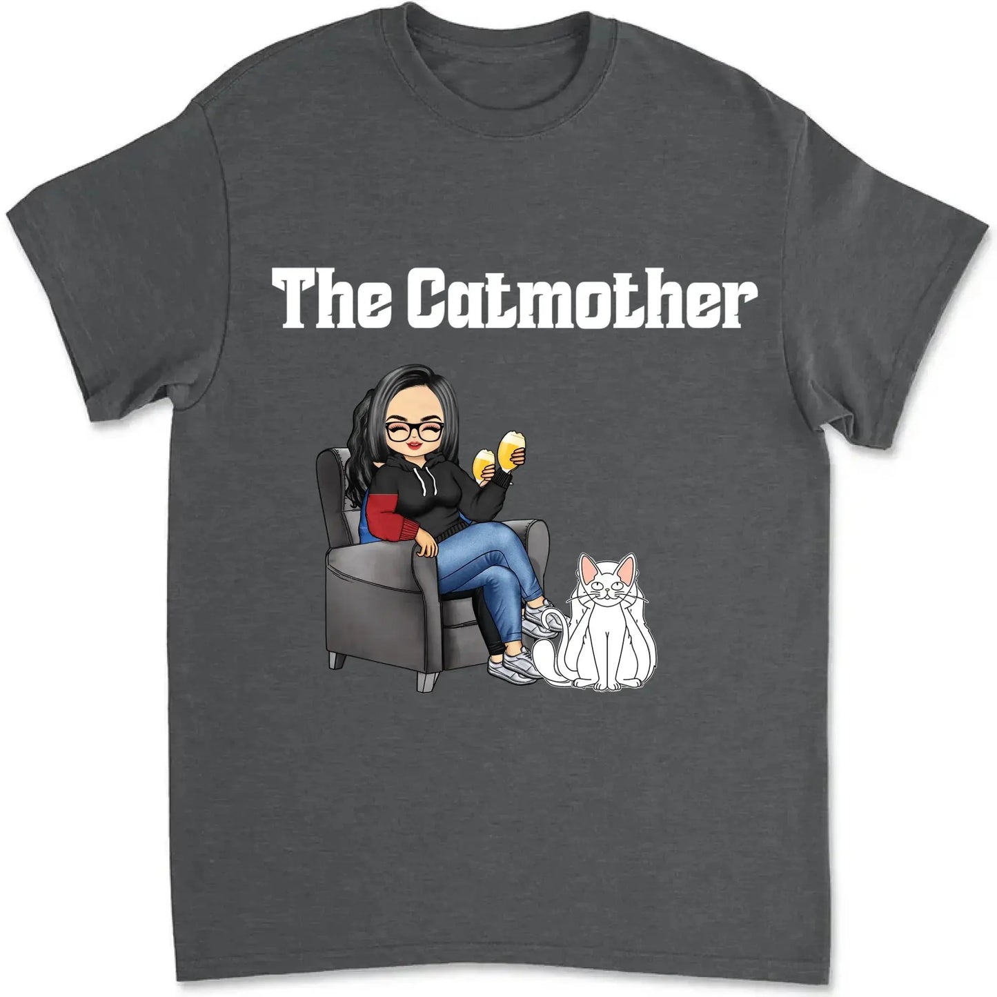 The Cat Mother – Personalized T-Shirt, Custom Gift for Cat Moms & Cat Lovers Ezcustomize