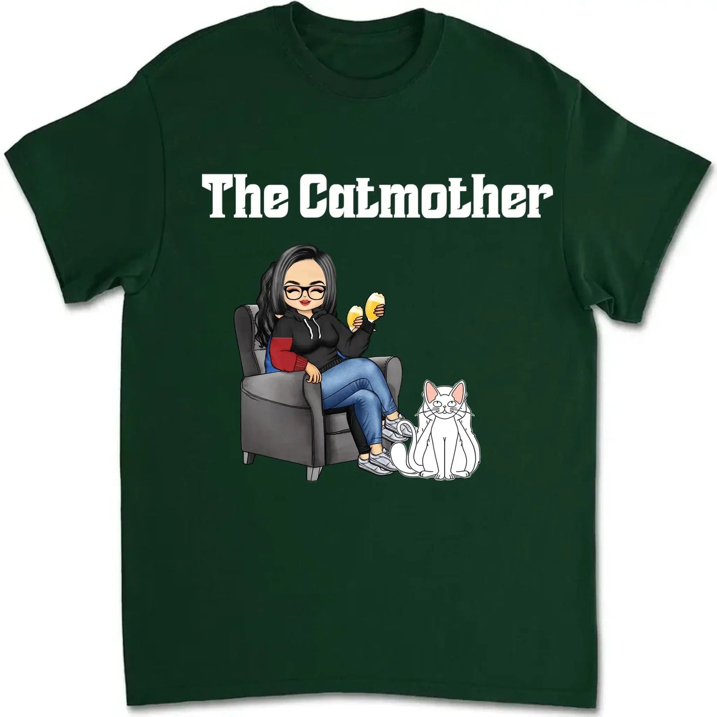 The Cat Mother – Personalized T-Shirt, Custom Gift for Cat Moms & Cat Lovers Ezcustomize