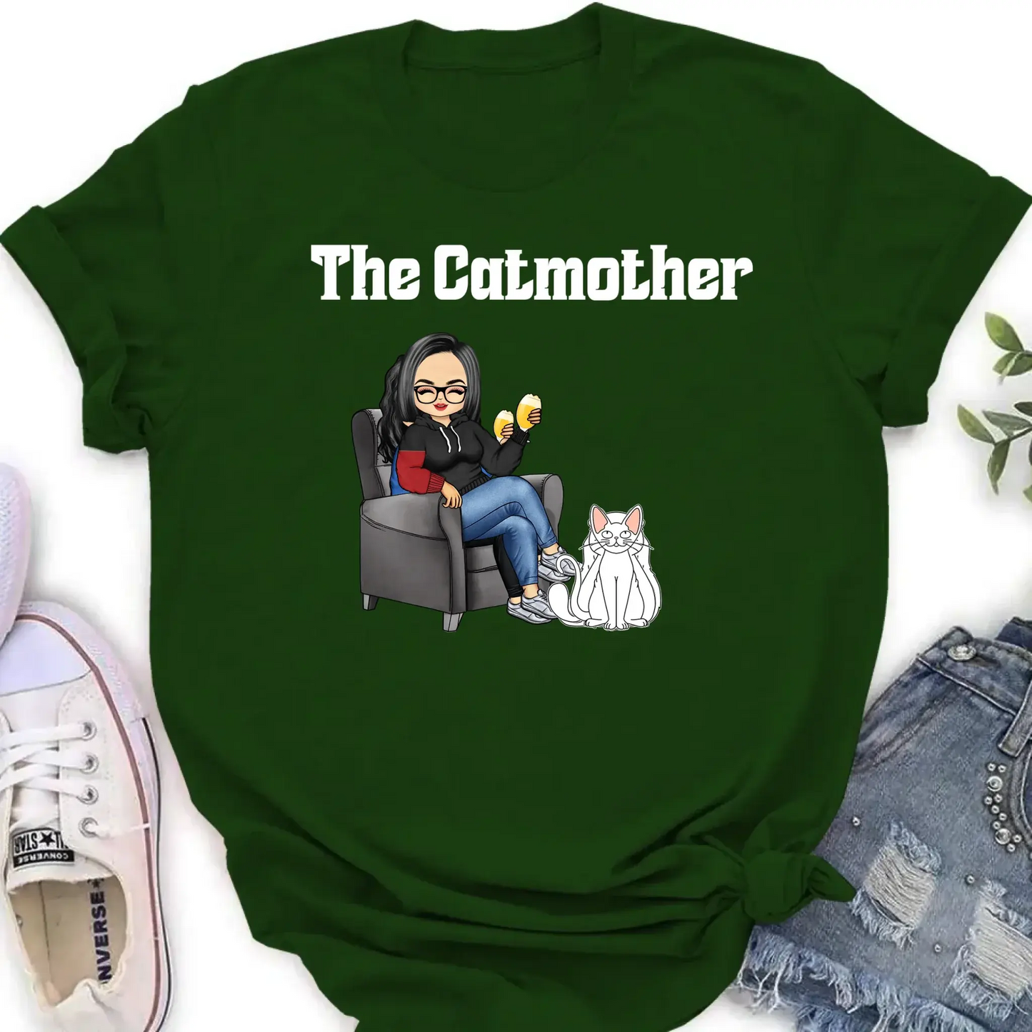 The Cat Mother – Personalized T-Shirt, Custom Gift for Cat Moms & Cat Lovers Ezcustomize