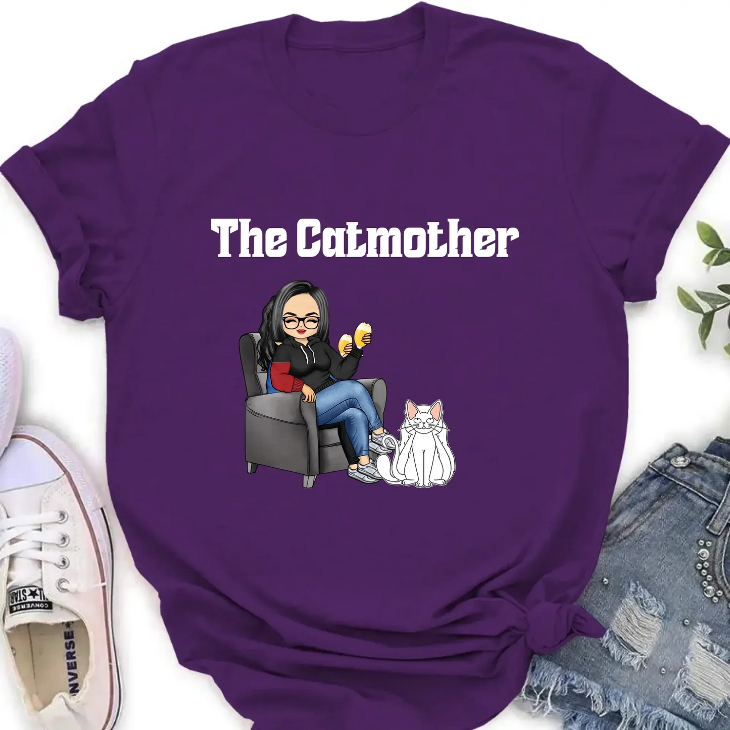 The Cat Mother – Personalized T-Shirt, Custom Gift for Cat Moms & Cat Lovers Ezcustomize