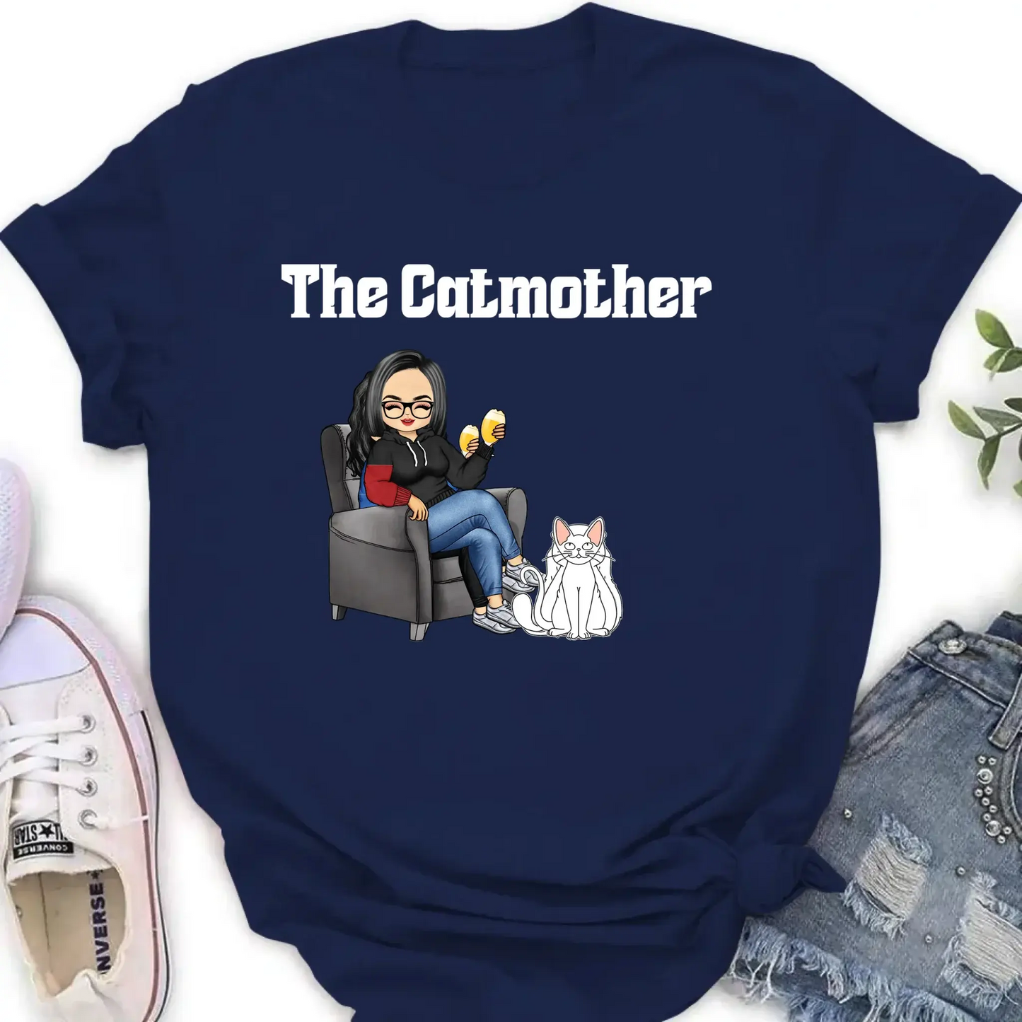 The Cat Mother – Personalized T-Shirt, Custom Gift for Cat Moms & Cat Lovers Ezcustomize