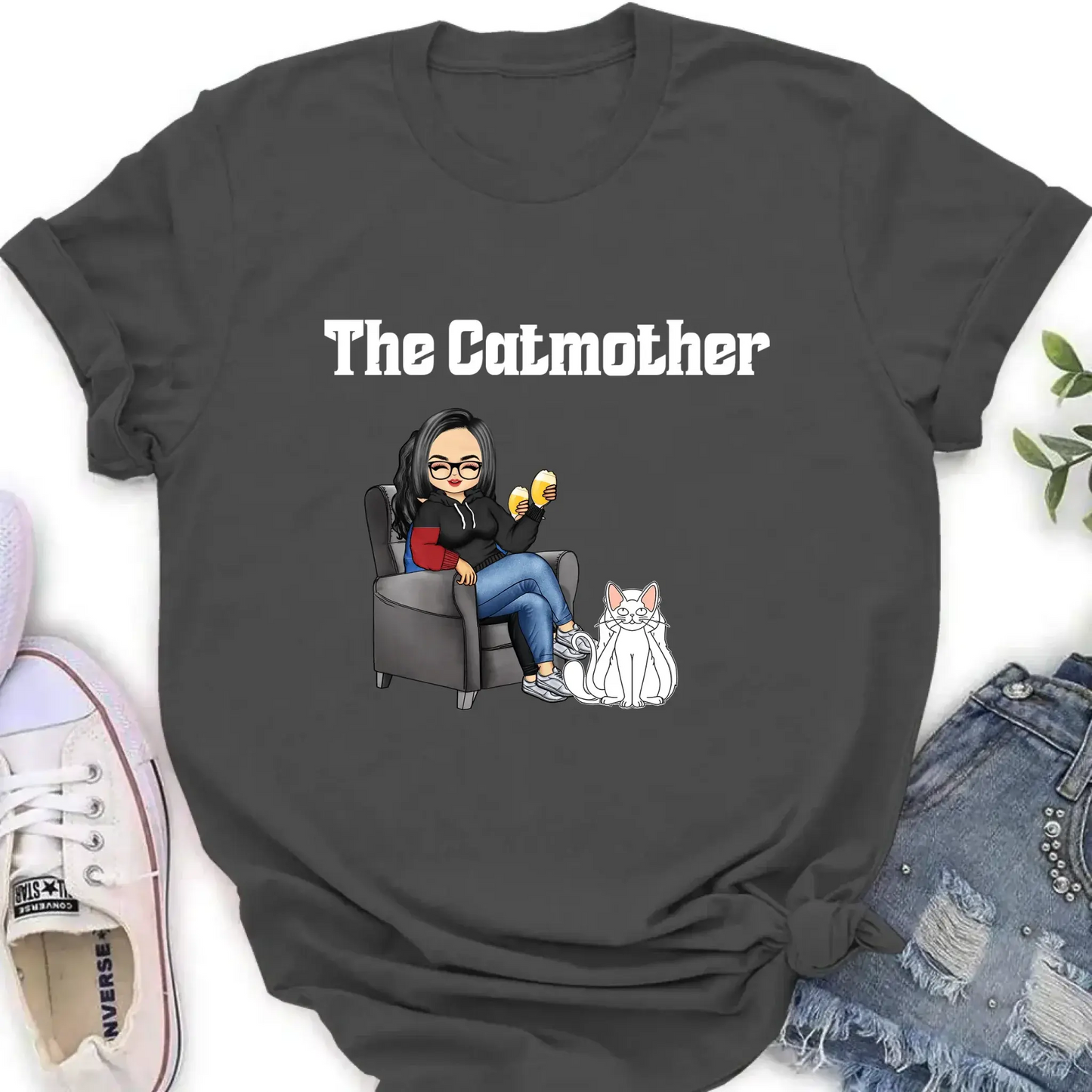 The Cat Mother – Personalized T-Shirt, Custom Gift for Cat Moms & Cat Lovers Ezcustomize
