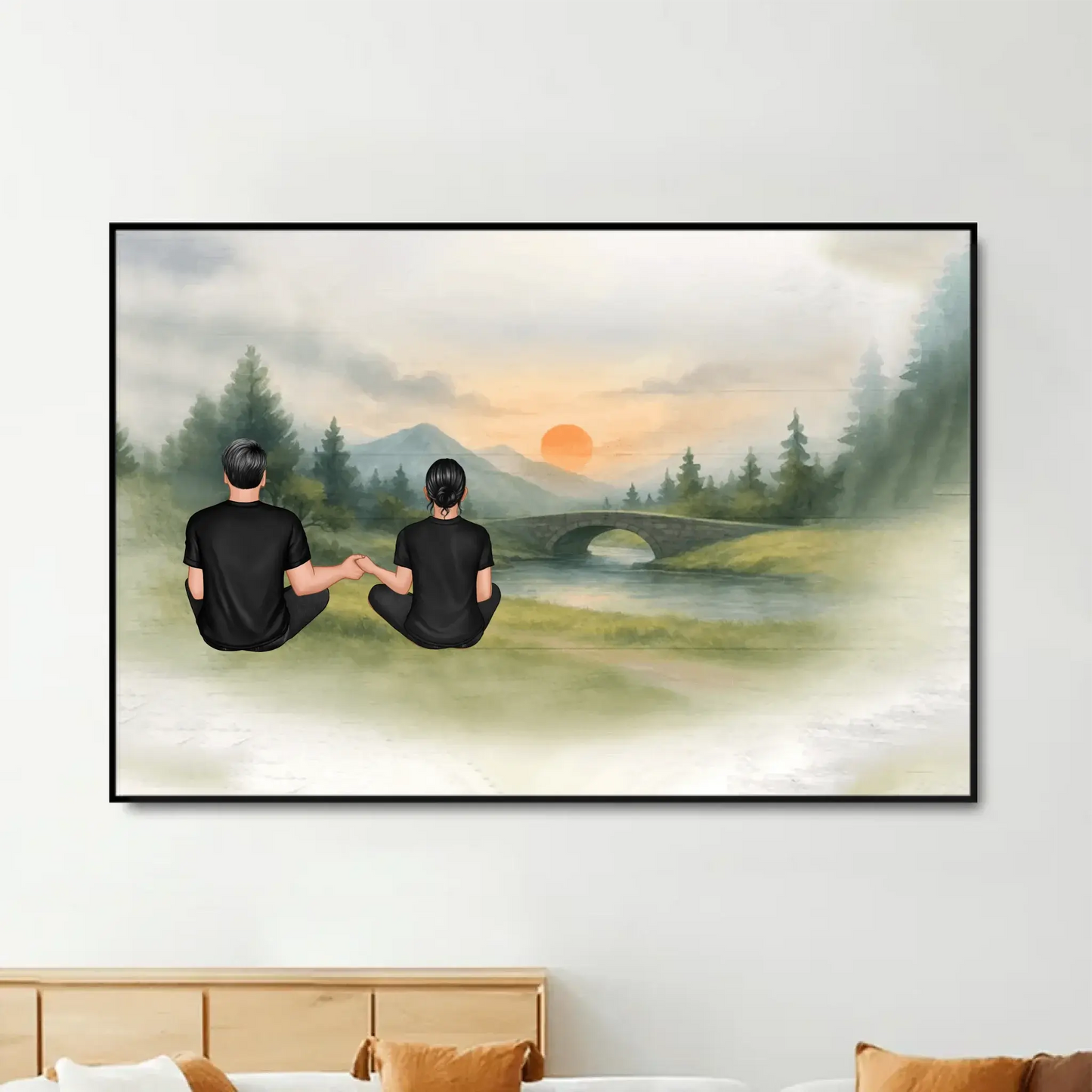 The Day I Met You – Personalized Couple Poster/Canvas, Custom Quote Wall Art, Romantic Gift for Anniversary, Him or Her Ezcustomize
