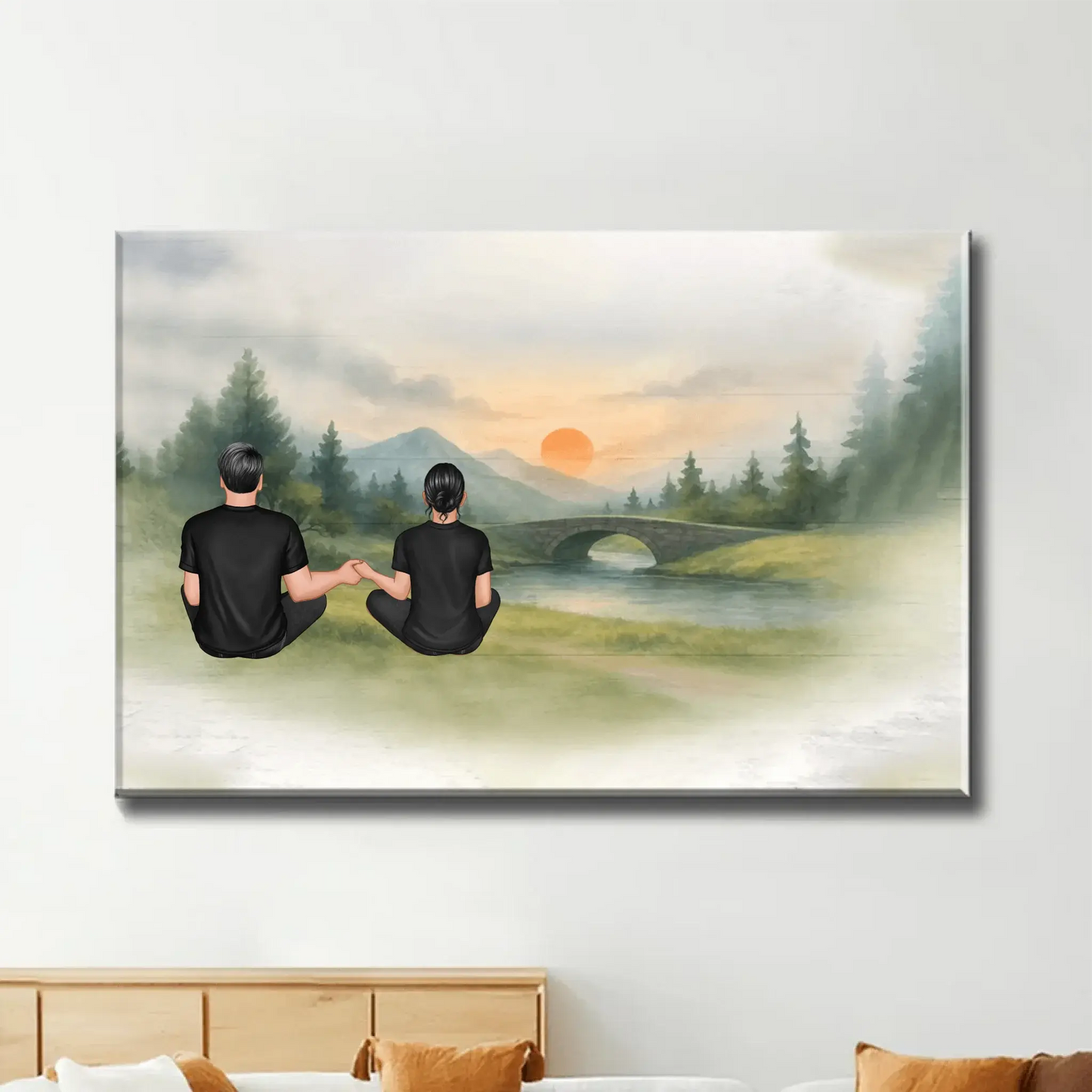 The Day I Met You – Personalized Couple Poster/Canvas, Custom Quote Wall Art, Romantic Gift for Anniversary, Him or Her Ezcustomize