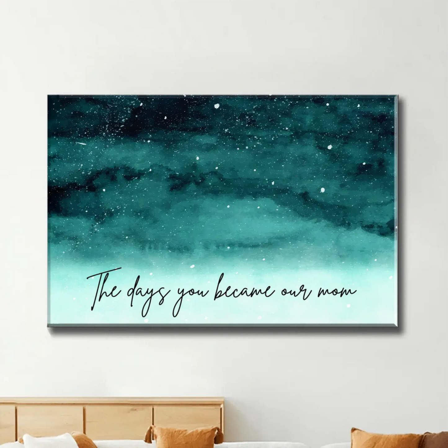 The Day You Became Mom with Birth Moon Phase – Personalized Starry Night Poster/Canvas – Heartfelt Gift for Mother’s Day & Mom’s Birthday Ezcustomize
