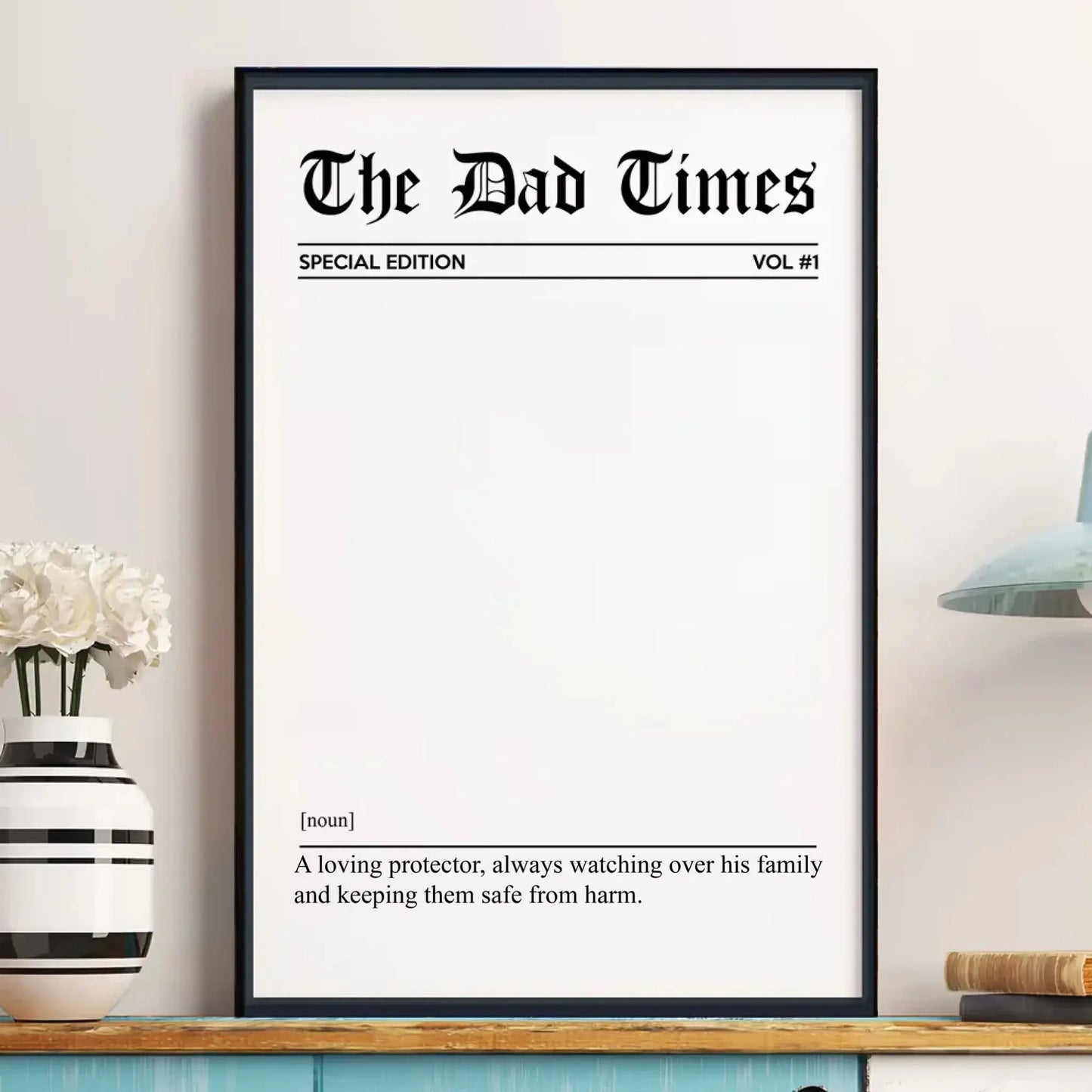 The Father’s Day Times Dad Grandpa Definition – Personalized Poster/Canvas– Unique Father’s Day & Birthday Gift for Dad and Grandpa Ezcustomize