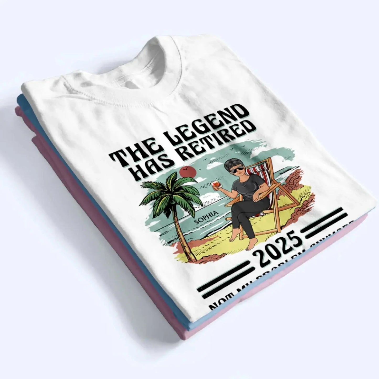 The Legend Has Retired - Personalized Retirement T-Shirt for Beach Lovers, Dad, Mom, Grandpa, Grandma - Custom Retirement Gift Ezcustomize
