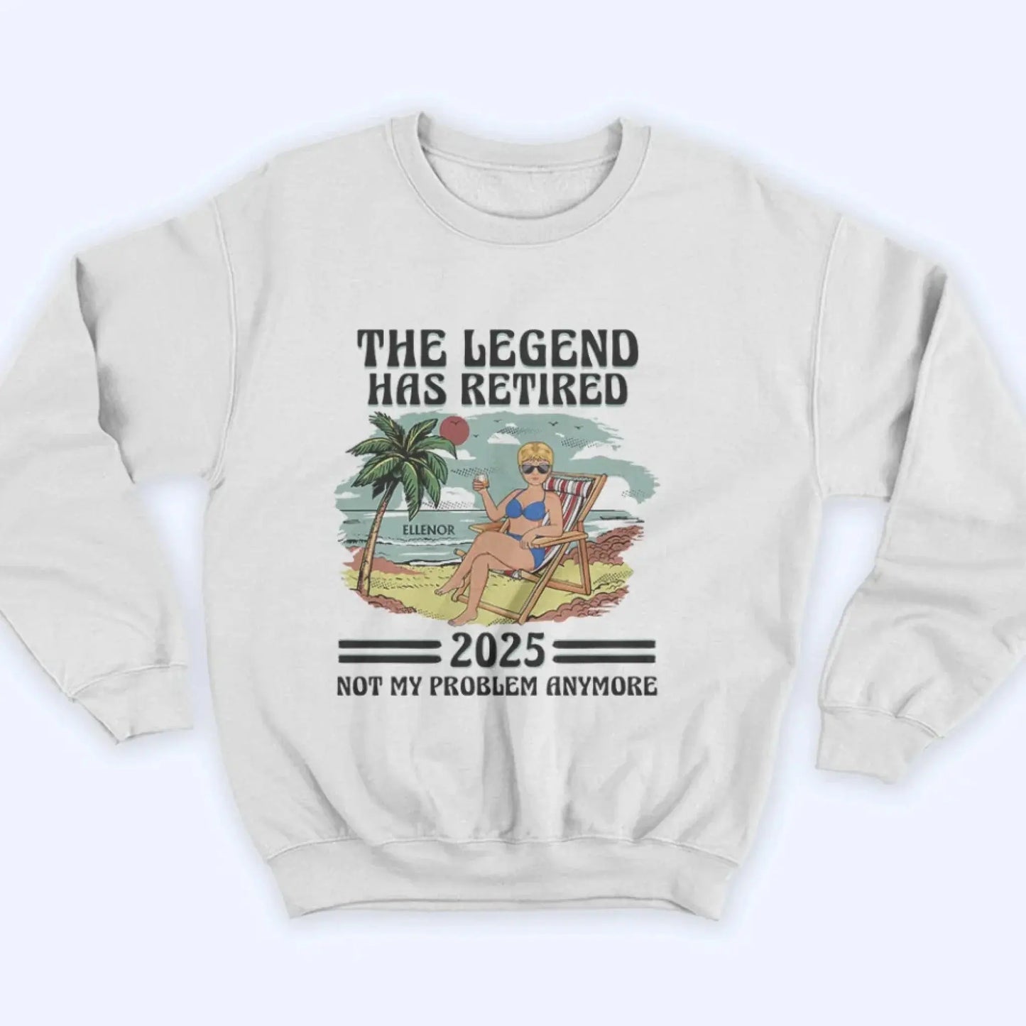 The Legend Has Retired - Personalized Retirement T-Shirt for Beach Lovers, Dad, Mom, Grandpa, Grandma - Custom Retirement Gift Ezcustomize